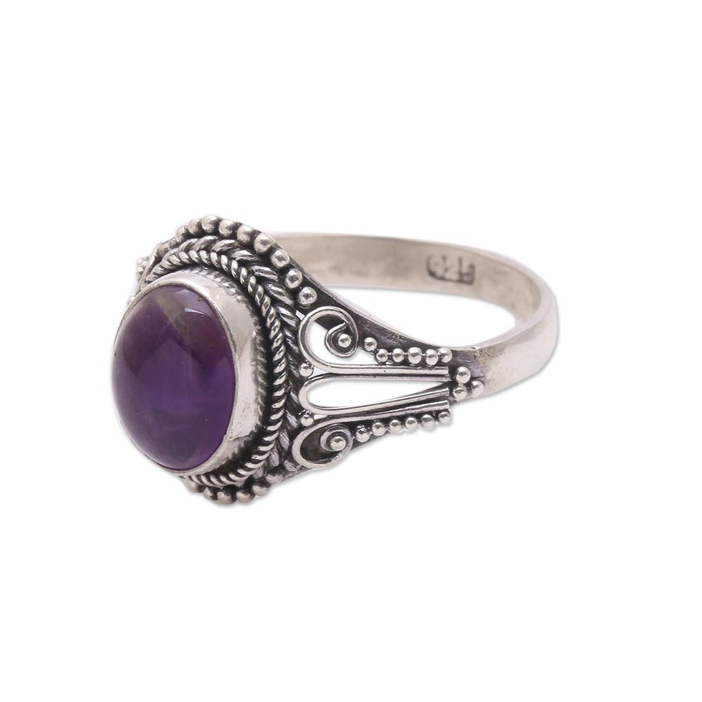 Premium Princess Gem Handmade Amethyst Ring - Bali Artisan Jewelry