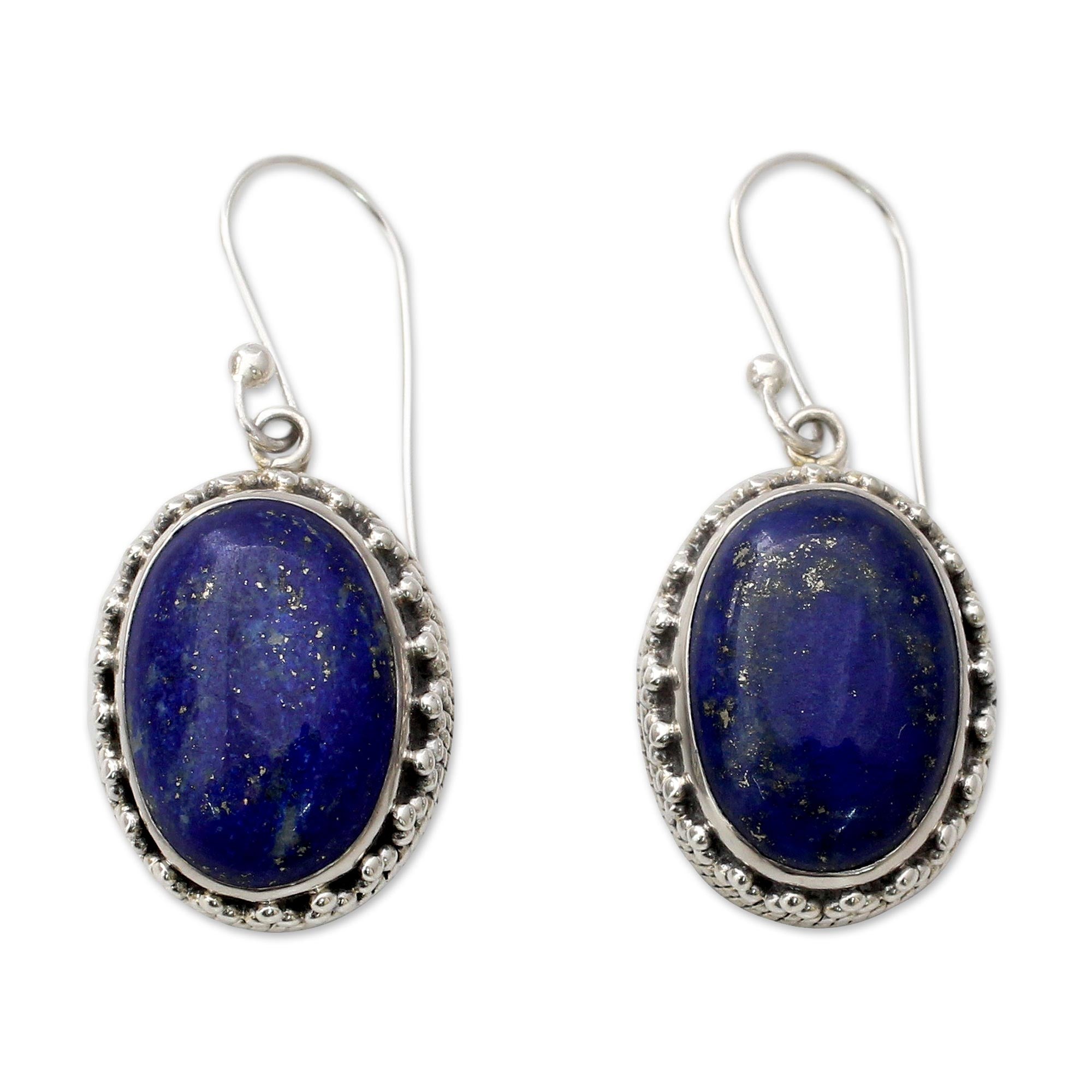 Premium Blue Mystique Handcrafted Sterling Silver & Lapis Lazuli Earrings