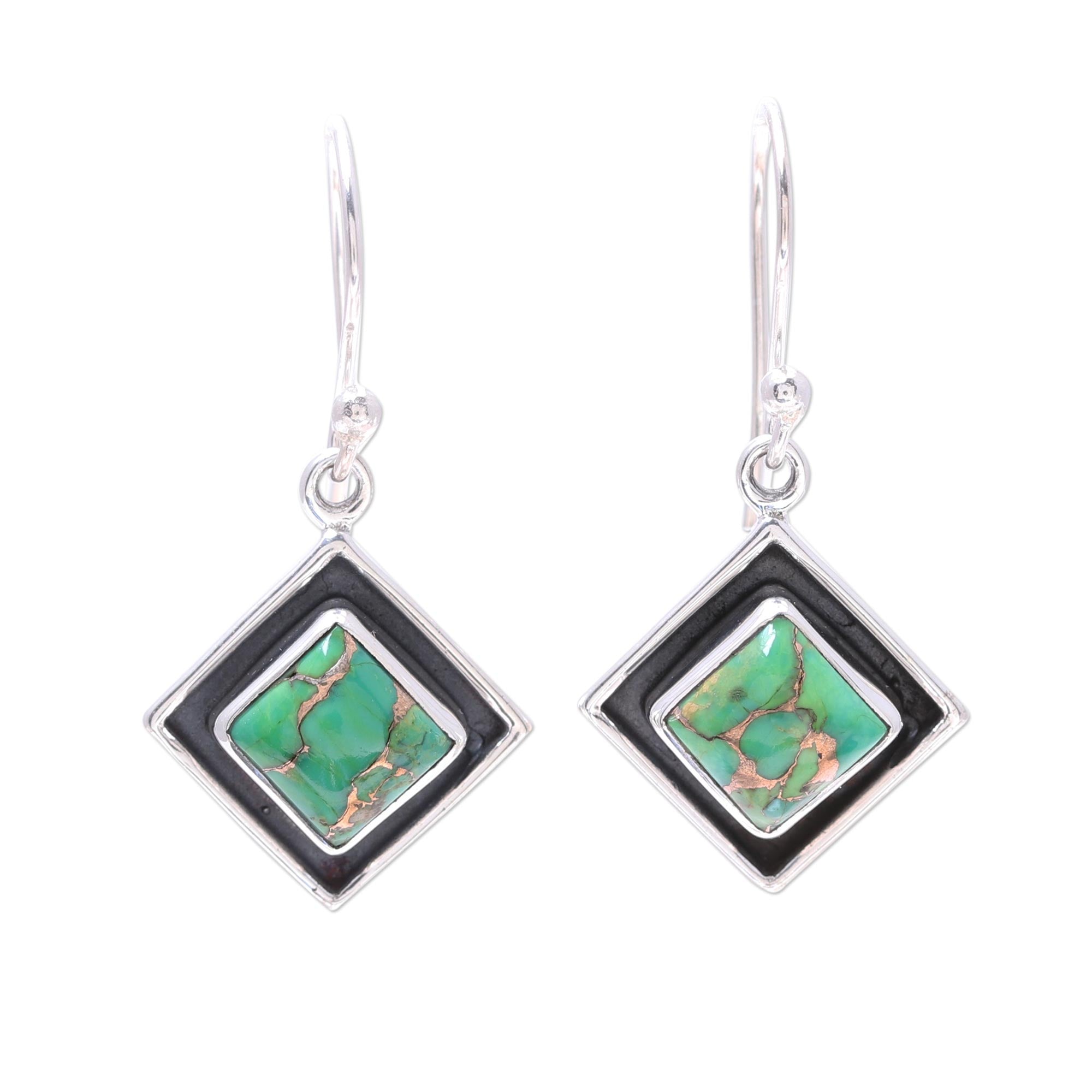 Premium Chic Kites Green Turquoise Dangle Earrings - Ultimate Elegance