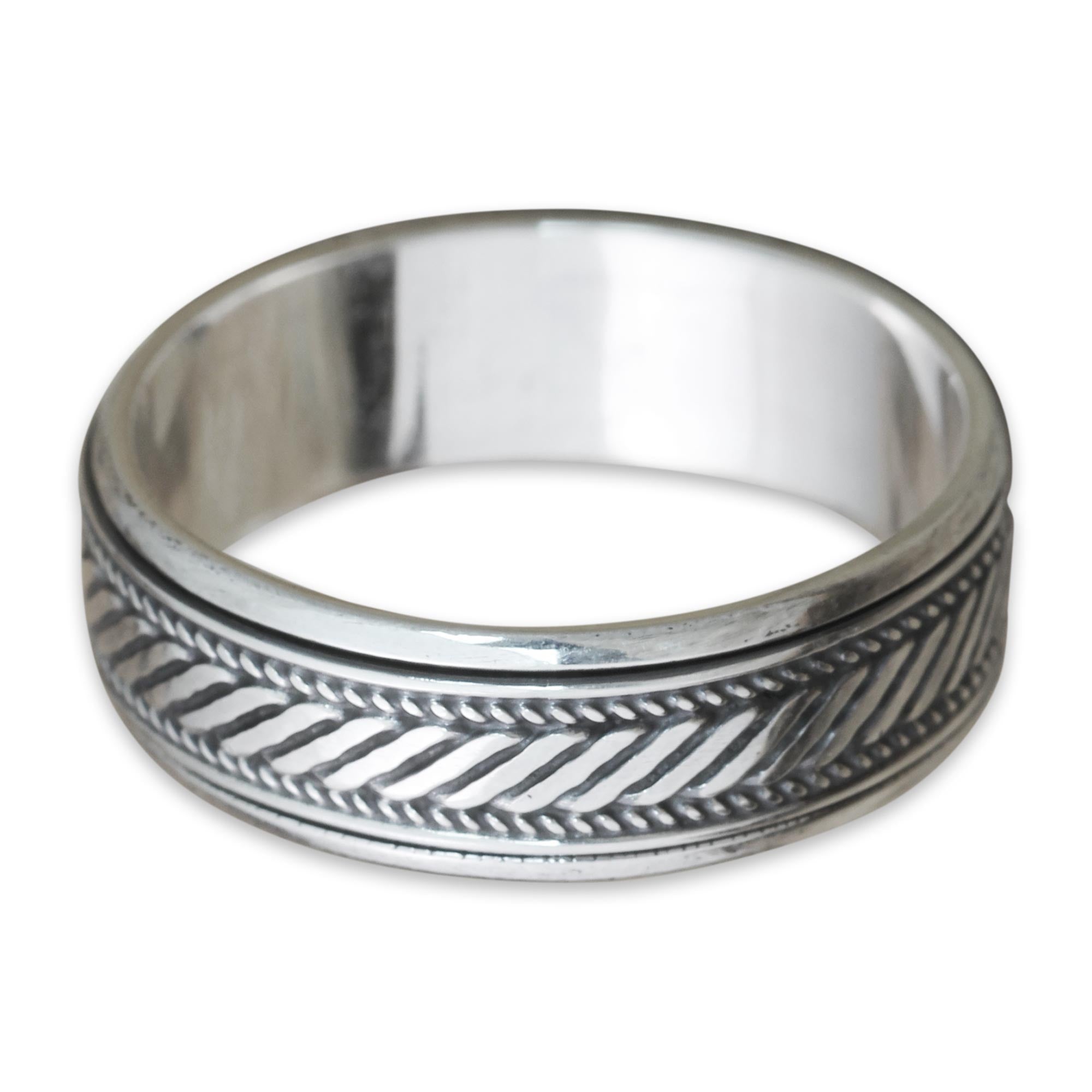 Premium Sterling Silver Spinner Ring – Ultimate Meditation Tool