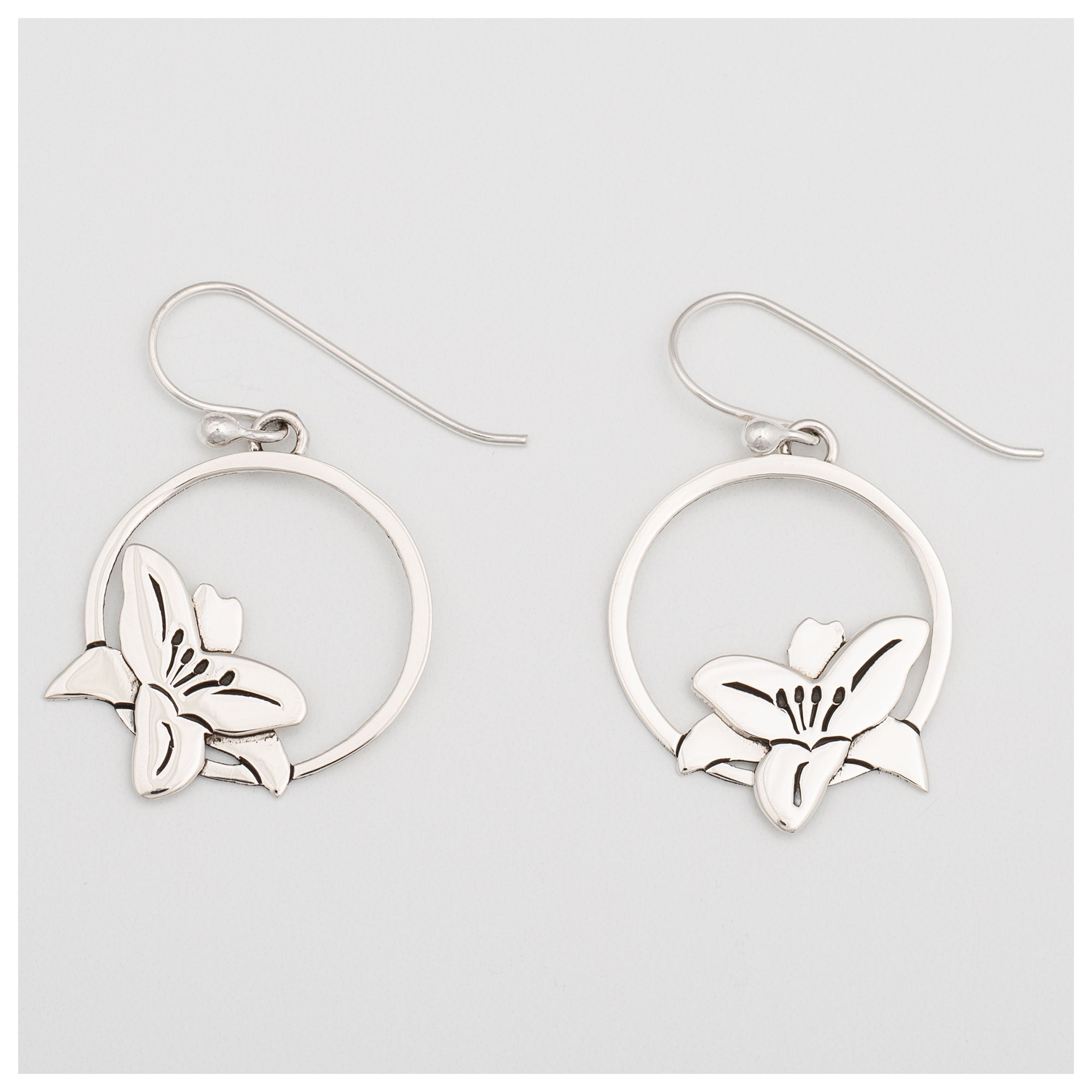 Premium Blooming Flowers Sterling Silver Earrings - Handcrafted Elegance