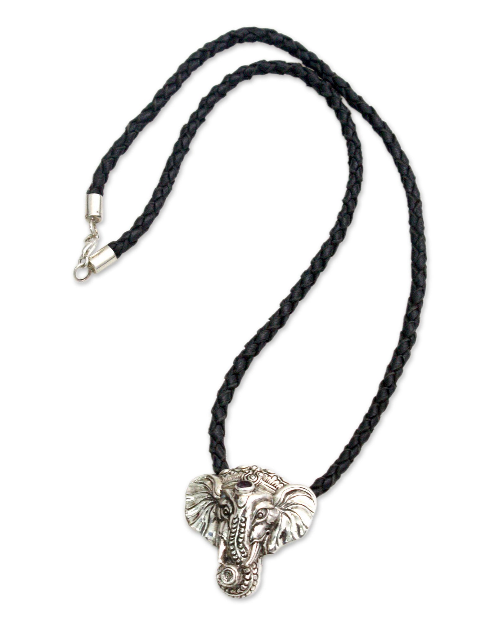 Premium Ganesha Leather Necklace for Men - Ultimate Spiritual Style