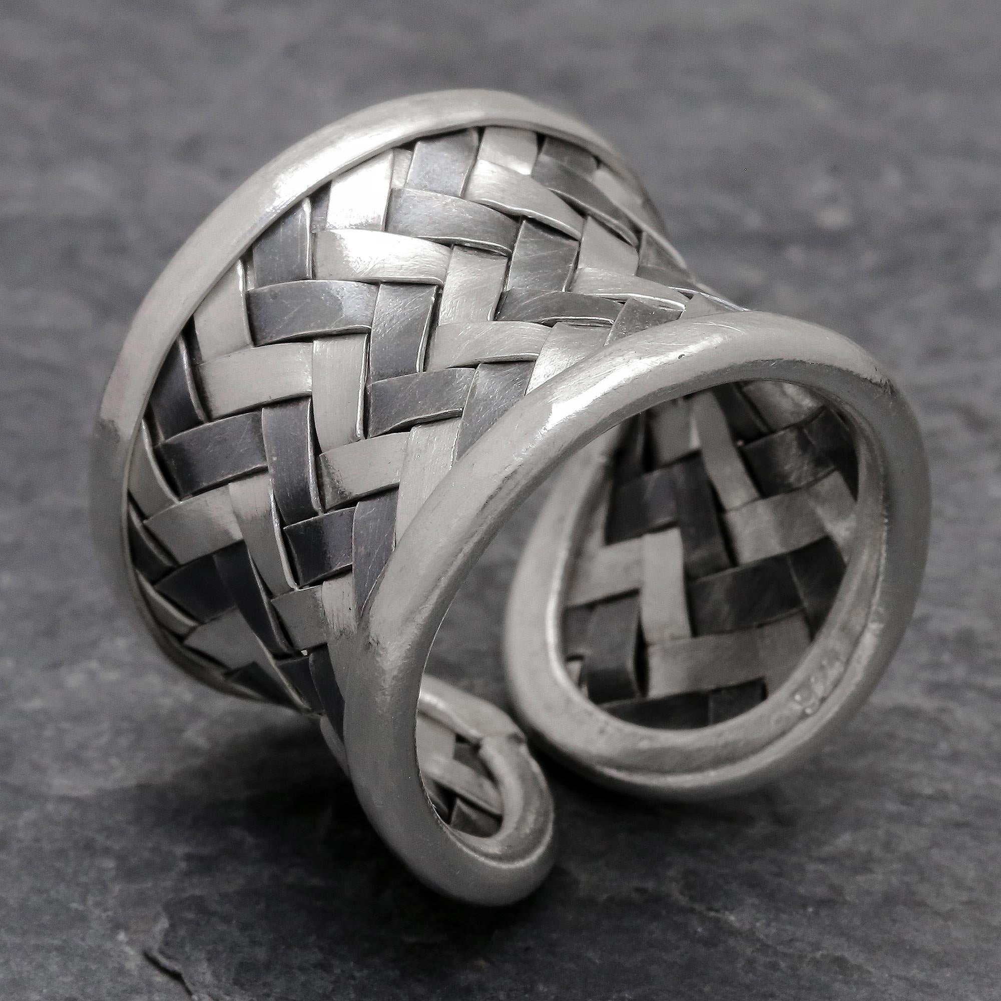 Premium Dark Path Matte & Oxidized Silver Wrap Ring - Handcrafted Elegance