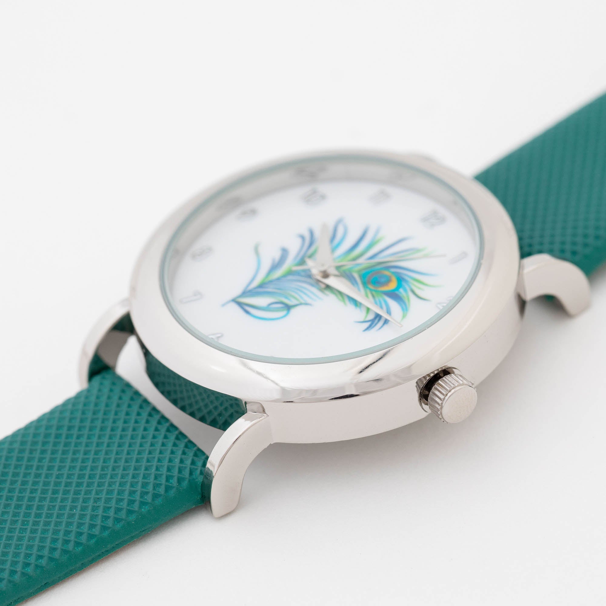 Premium Green Peacock Feather Watch - Ultimate Style Statement