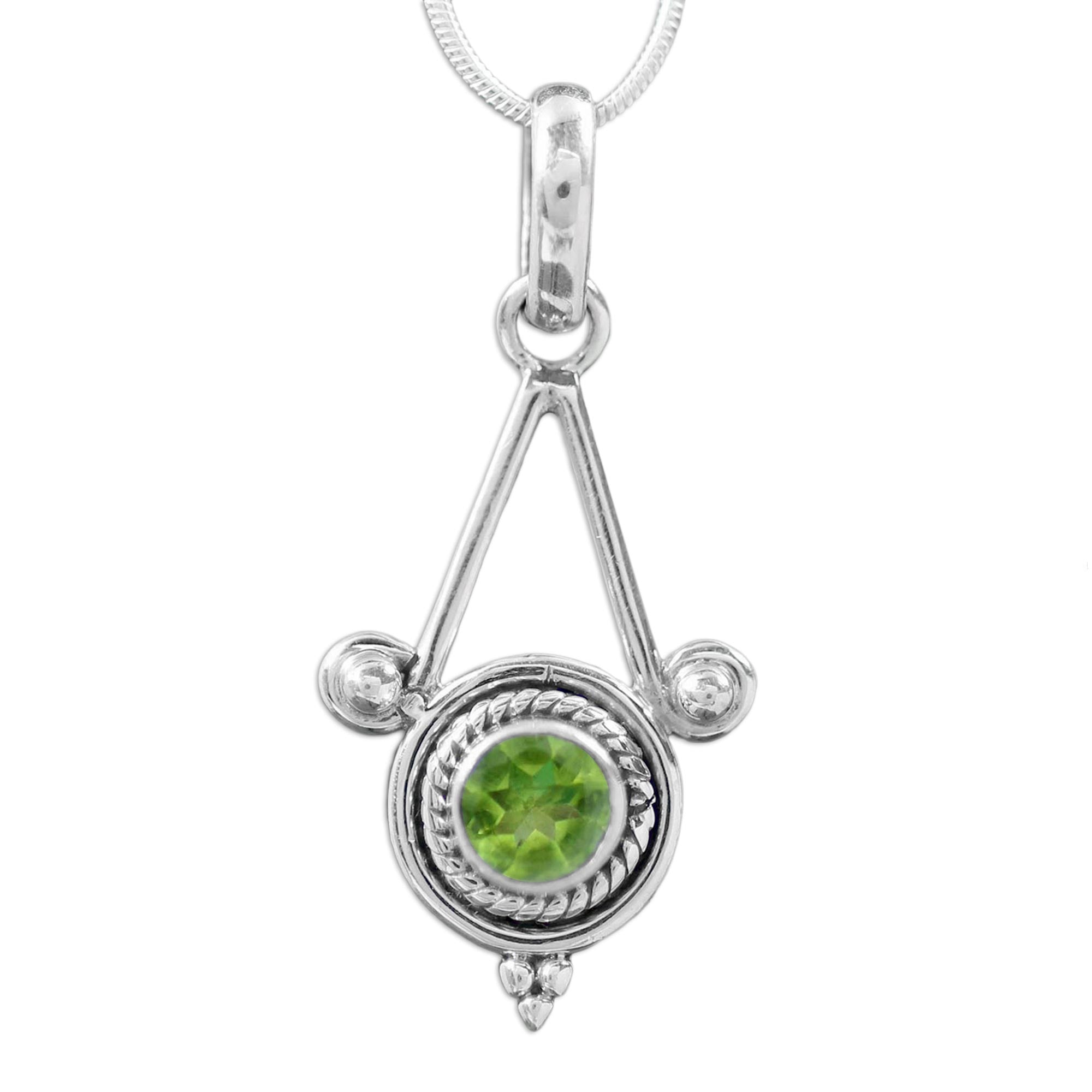 Premium Peridot Pendant Necklace - Nature's Verdant Elegance