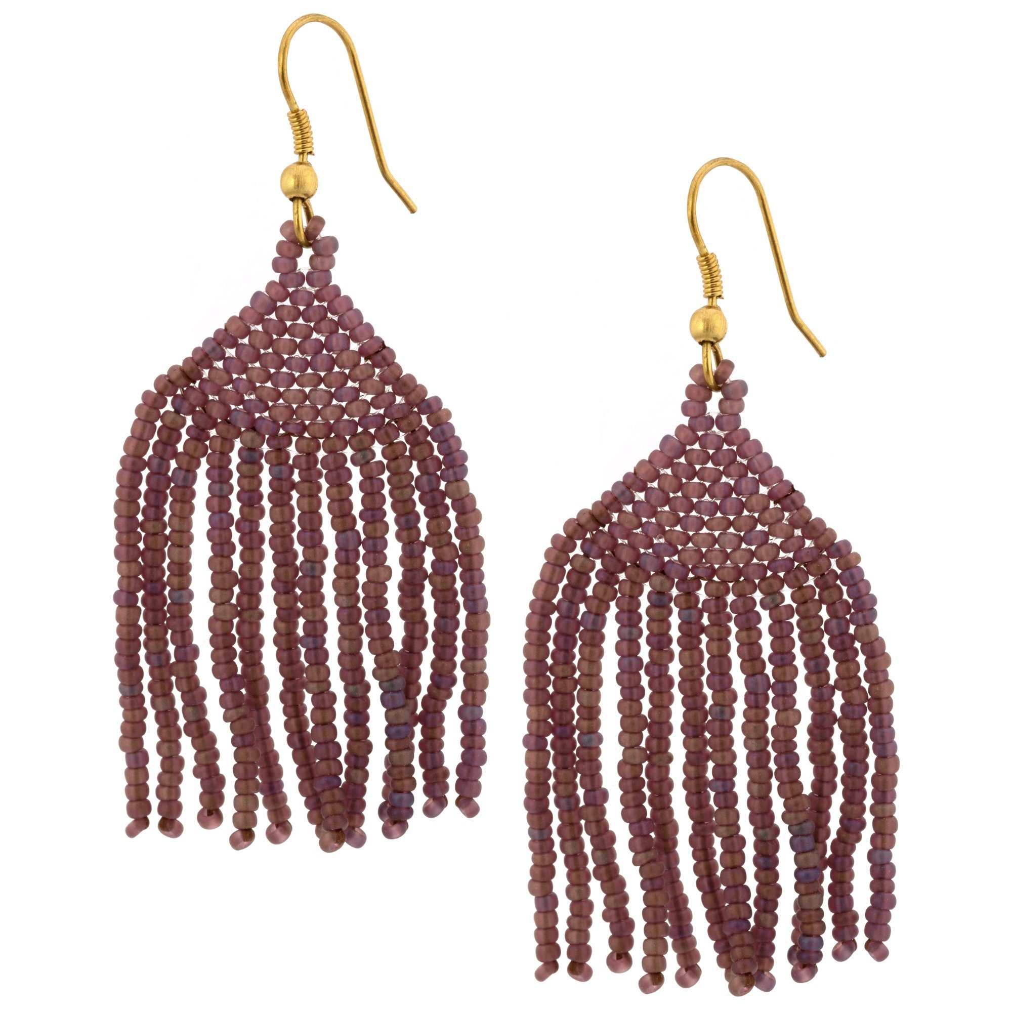 Premium Fringe Beaded Earrings - Handmade in Kenya