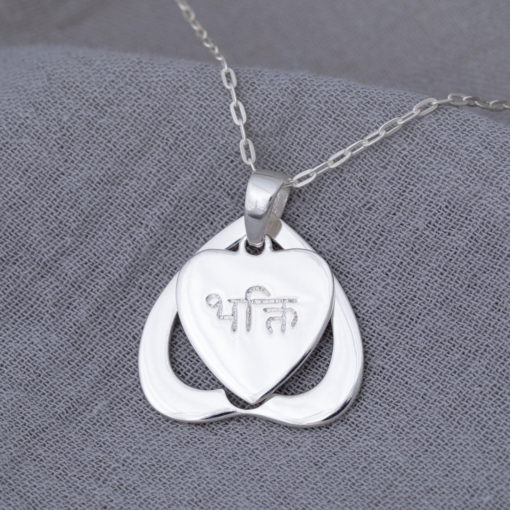 Premium Sterling Silver Tibetan Devotion Heart Necklace