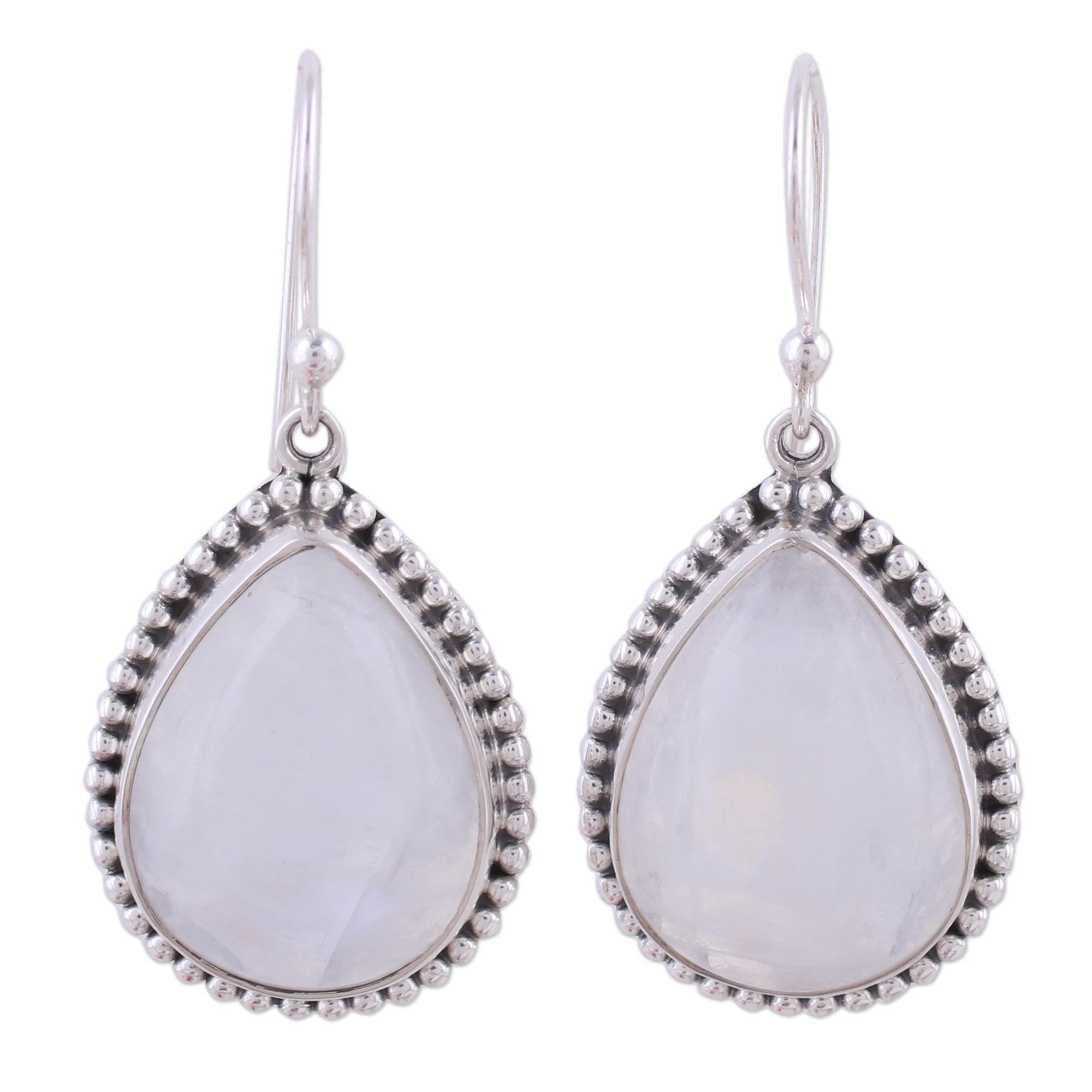 Premium Mystical Charm Rainbow Moonstone Earrings – Handcrafted Sterling Silver Jewelry