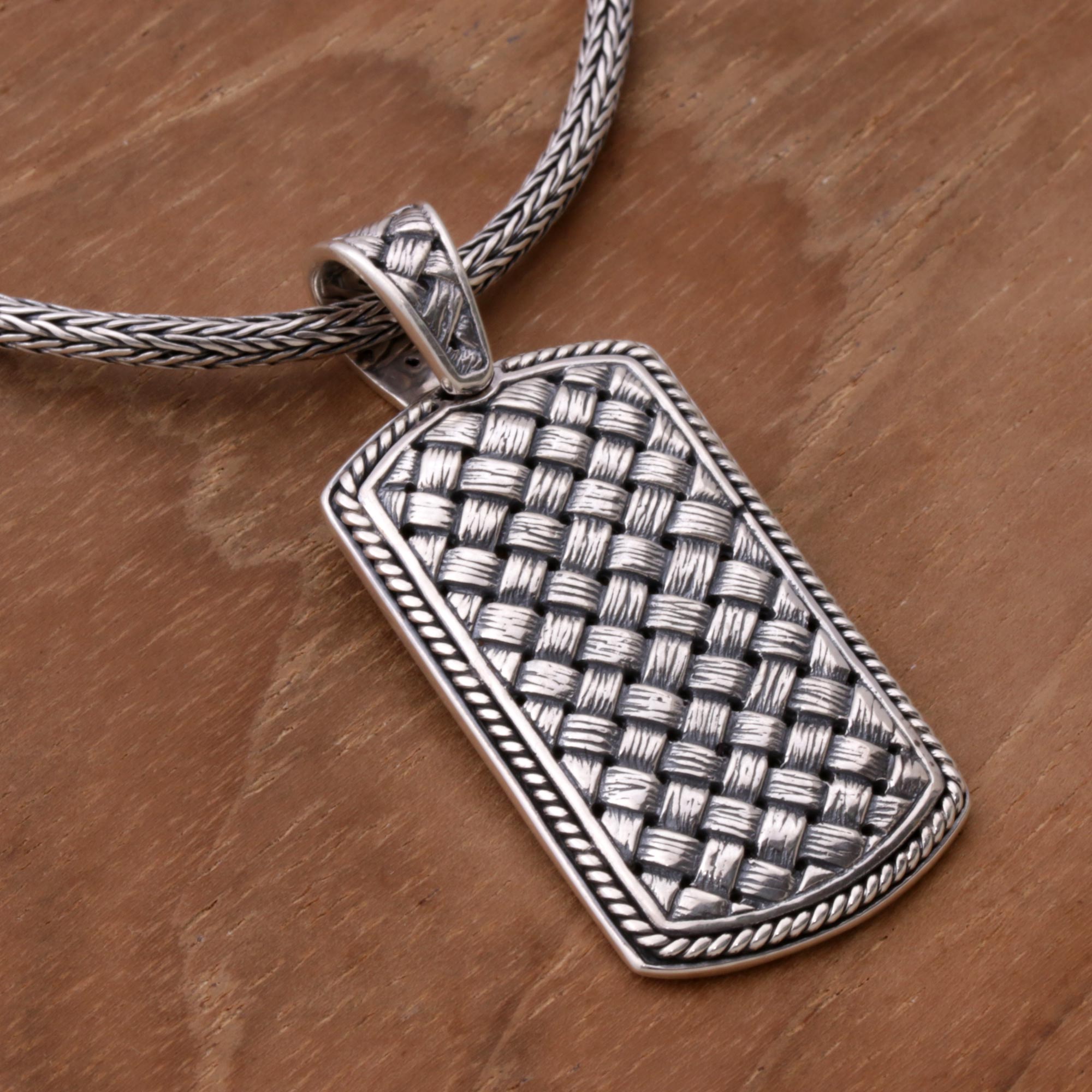 Premium Sterling Silver Ken Arok Men's Pendant Necklace - Handcrafted Indonesian Heritage