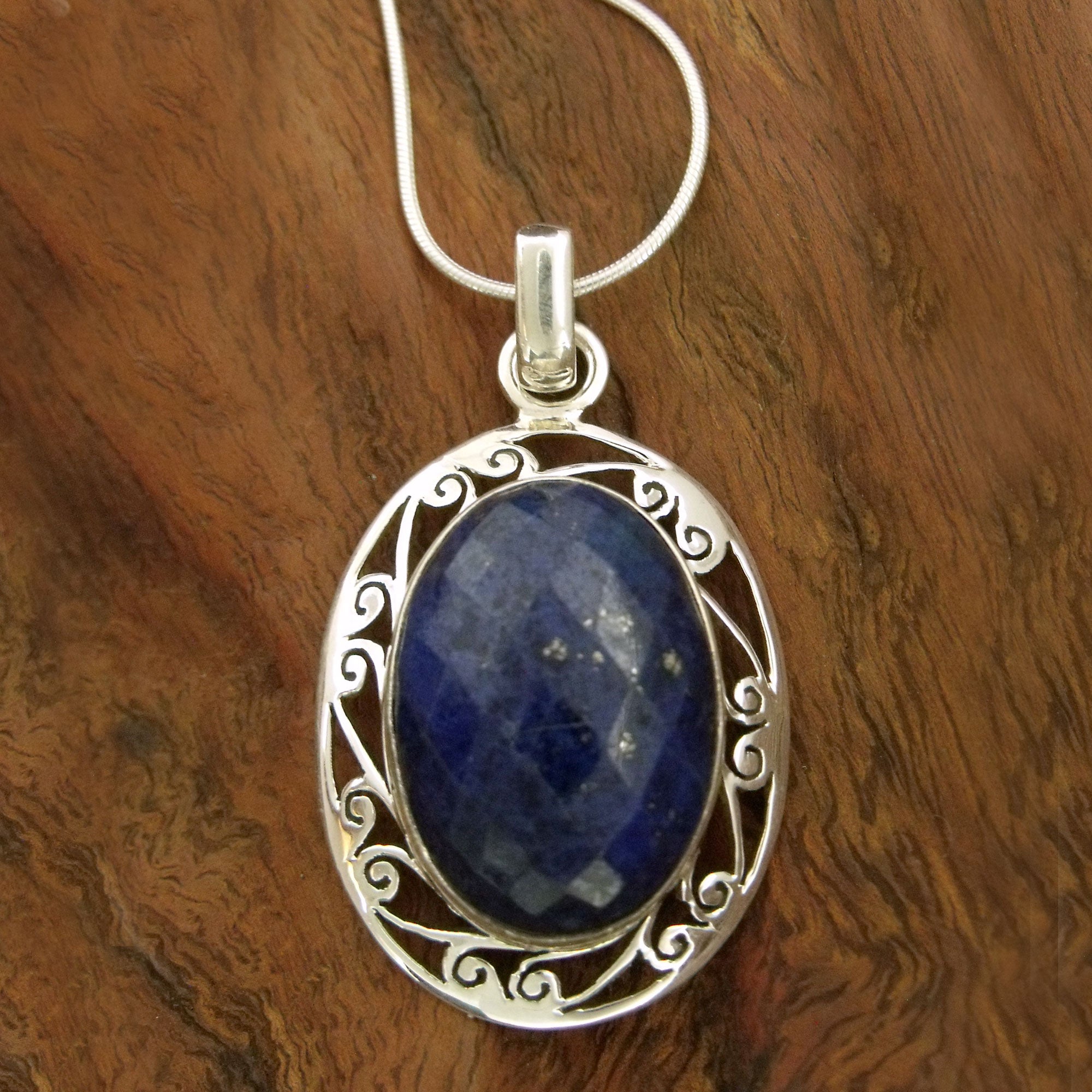 Premium Seductive Blue Sterling Silver Necklace - Handmade Elegance