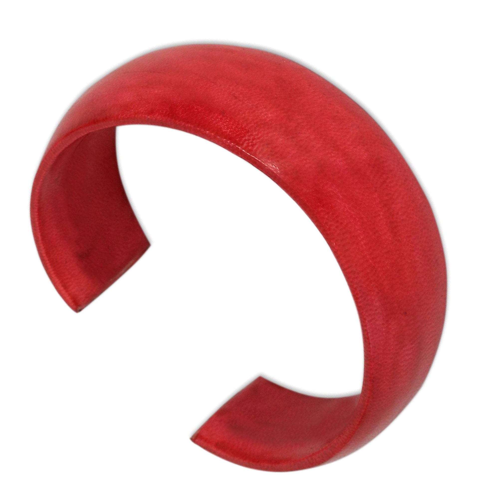 Premium Annula Red Leather Cuff Bracelet - Evening Princess Design