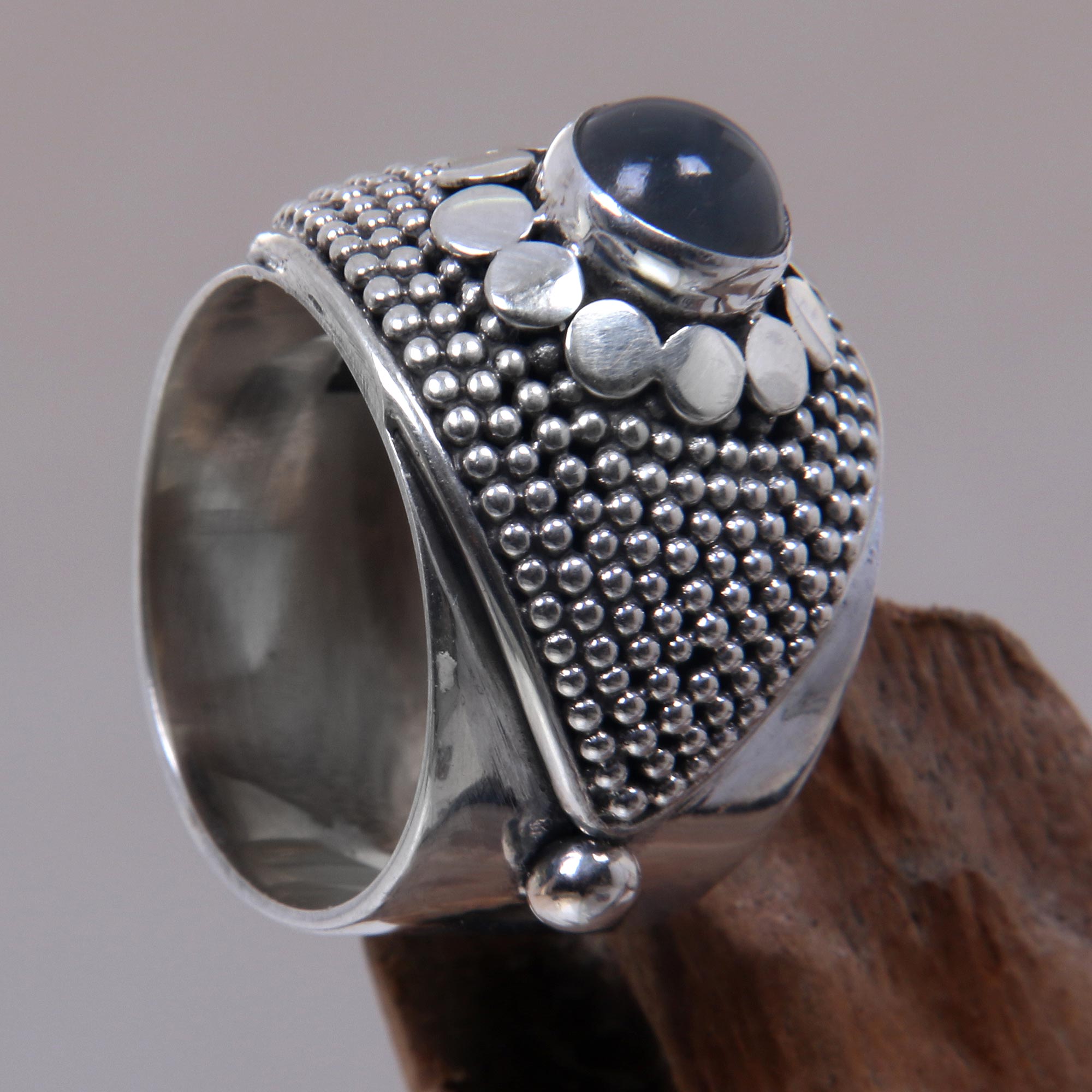 Premium Moonstone Sterling Silver Ring – Handcrafted in Bali