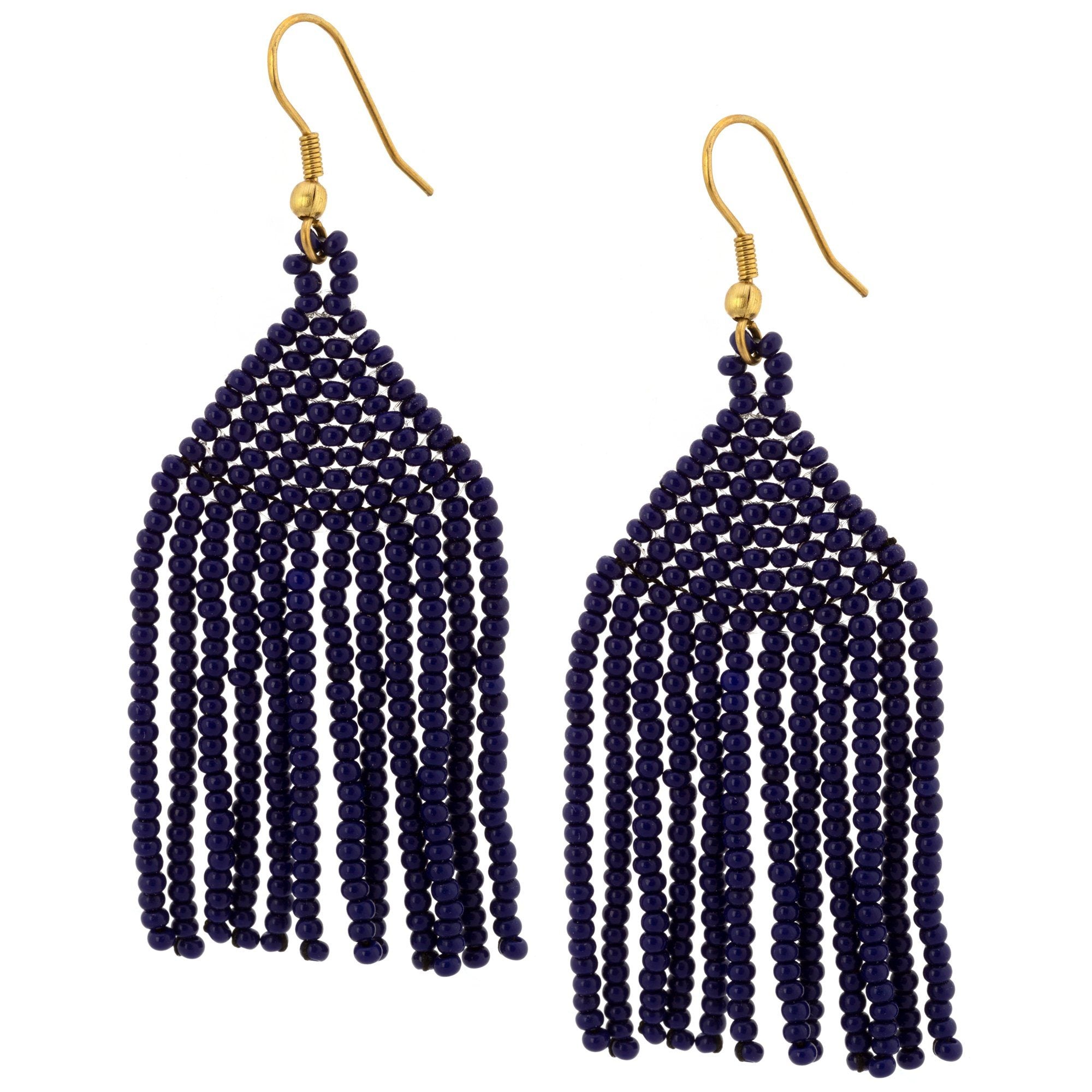 Premium Fringe Beaded Earrings - Handmade in Kenya