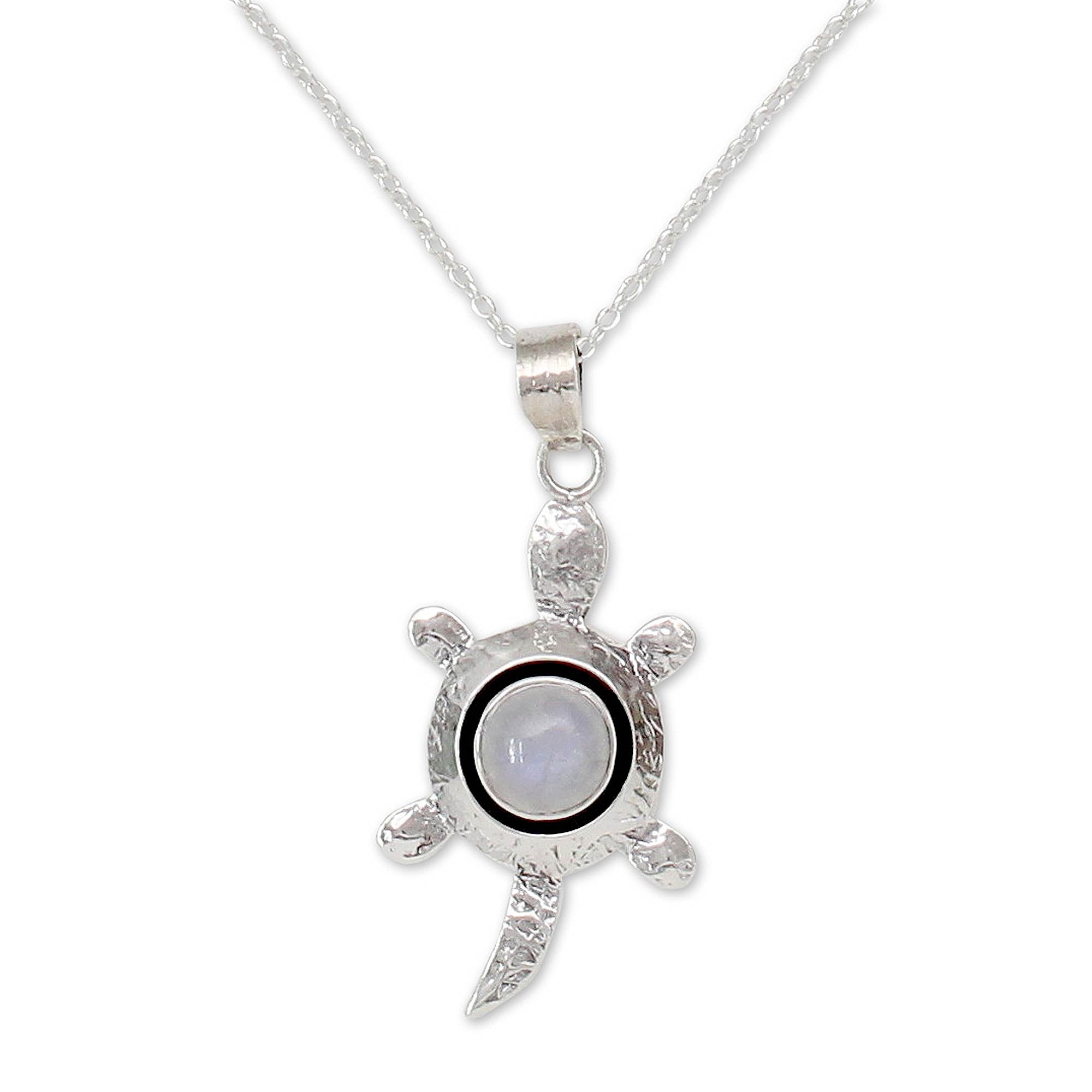 Premium Turtle Wisdom Moonstone Necklace