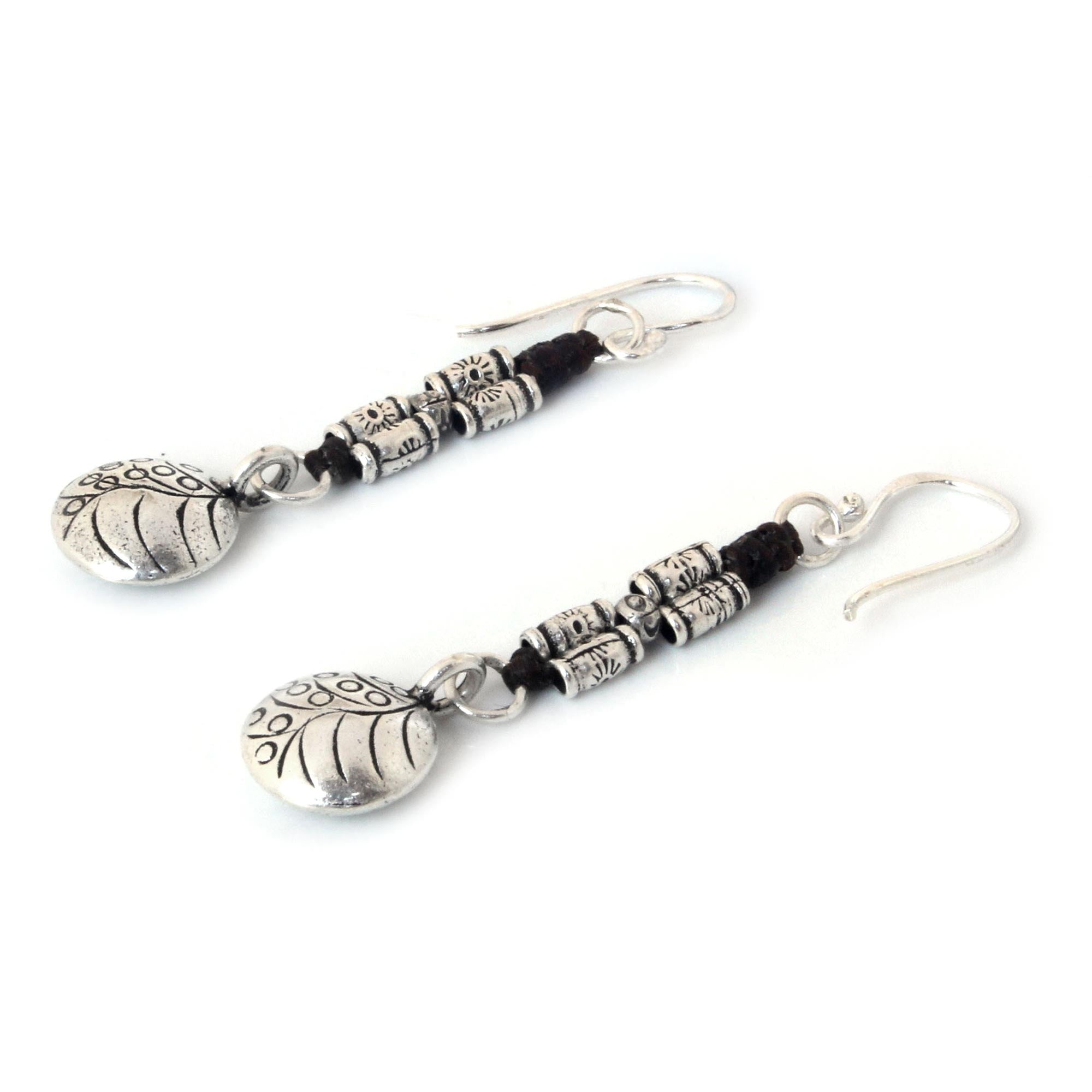 Premium Hill Tribe Silver Dangle Earrings - Handcrafted in Thailand