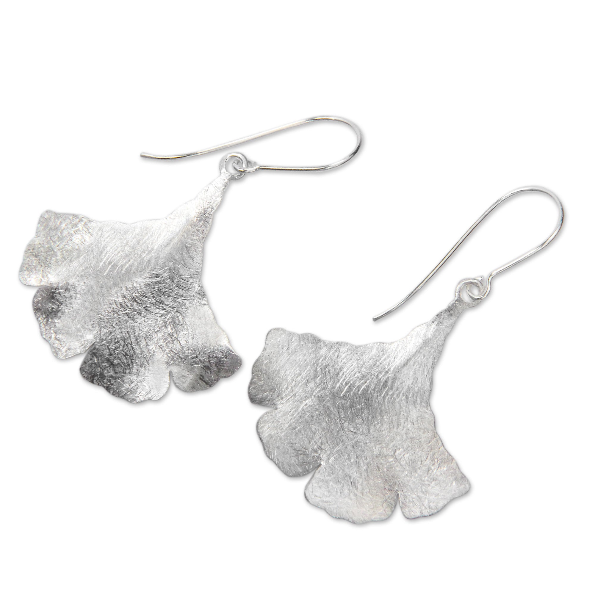 Premium Celery Leaf Sterling Silver Earrings – Handcrafted in Bali