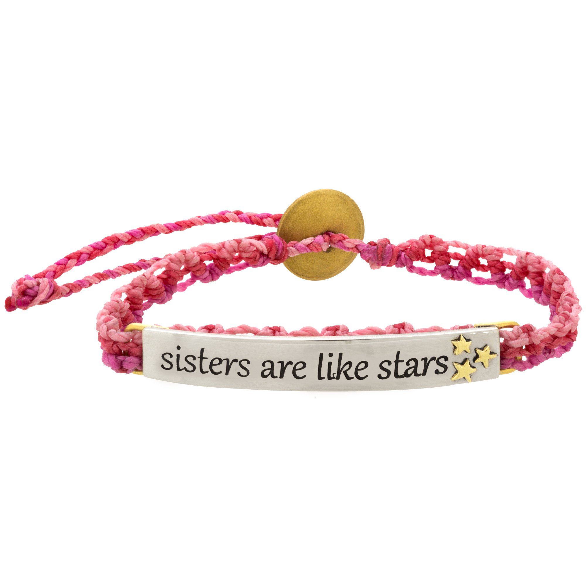 Premium Sisters Are Like Stars Handwoven Bracelet - Ultimate Sister Gift