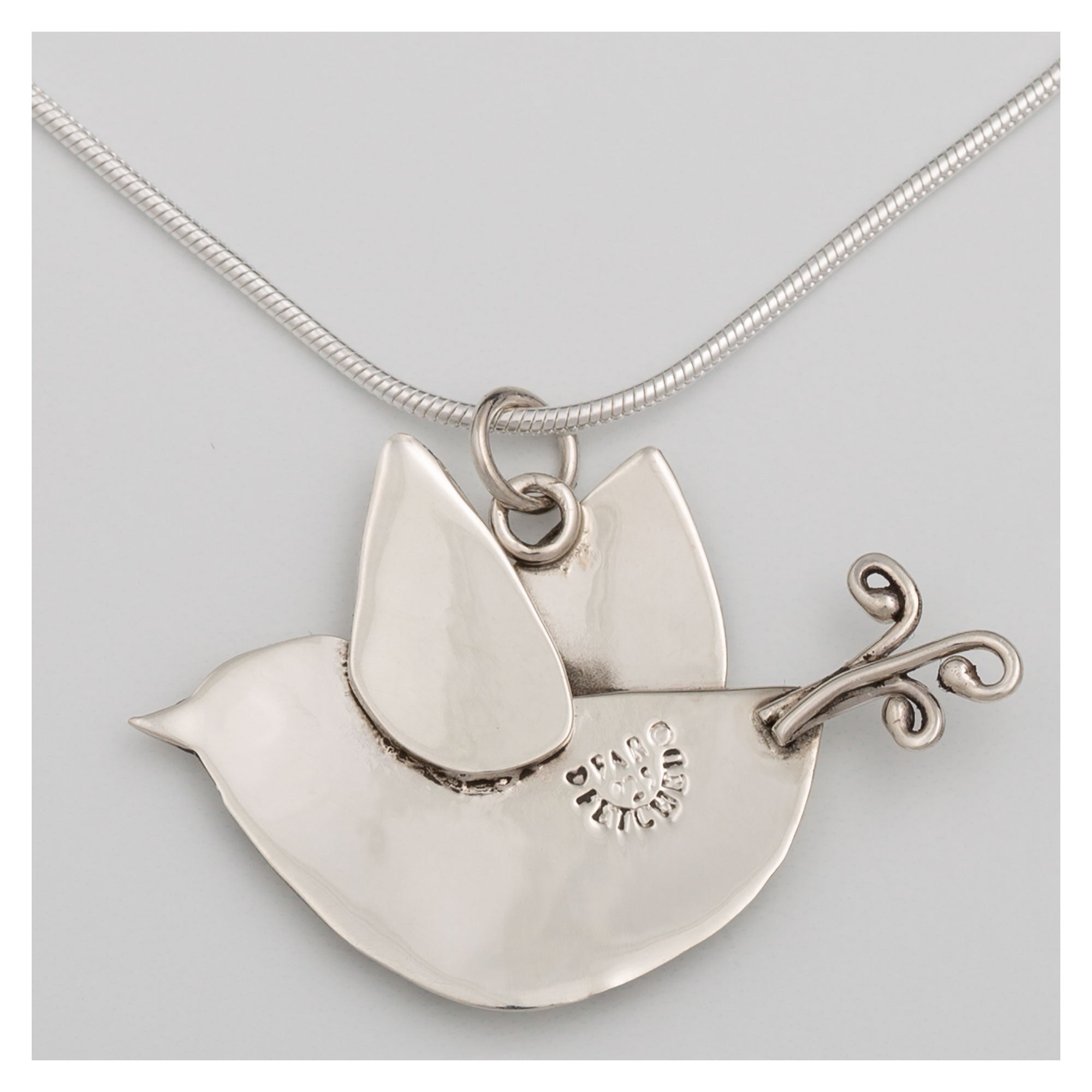 Premium Sterling Silver Dove Necklace - Handcrafted Fair-Trade Jewelry