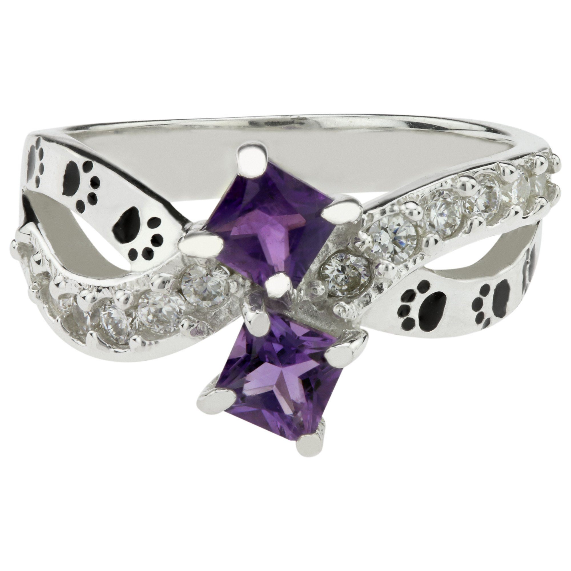 Ultimate Infinity Paws Premium Sterling Silver & Gemstone Ring