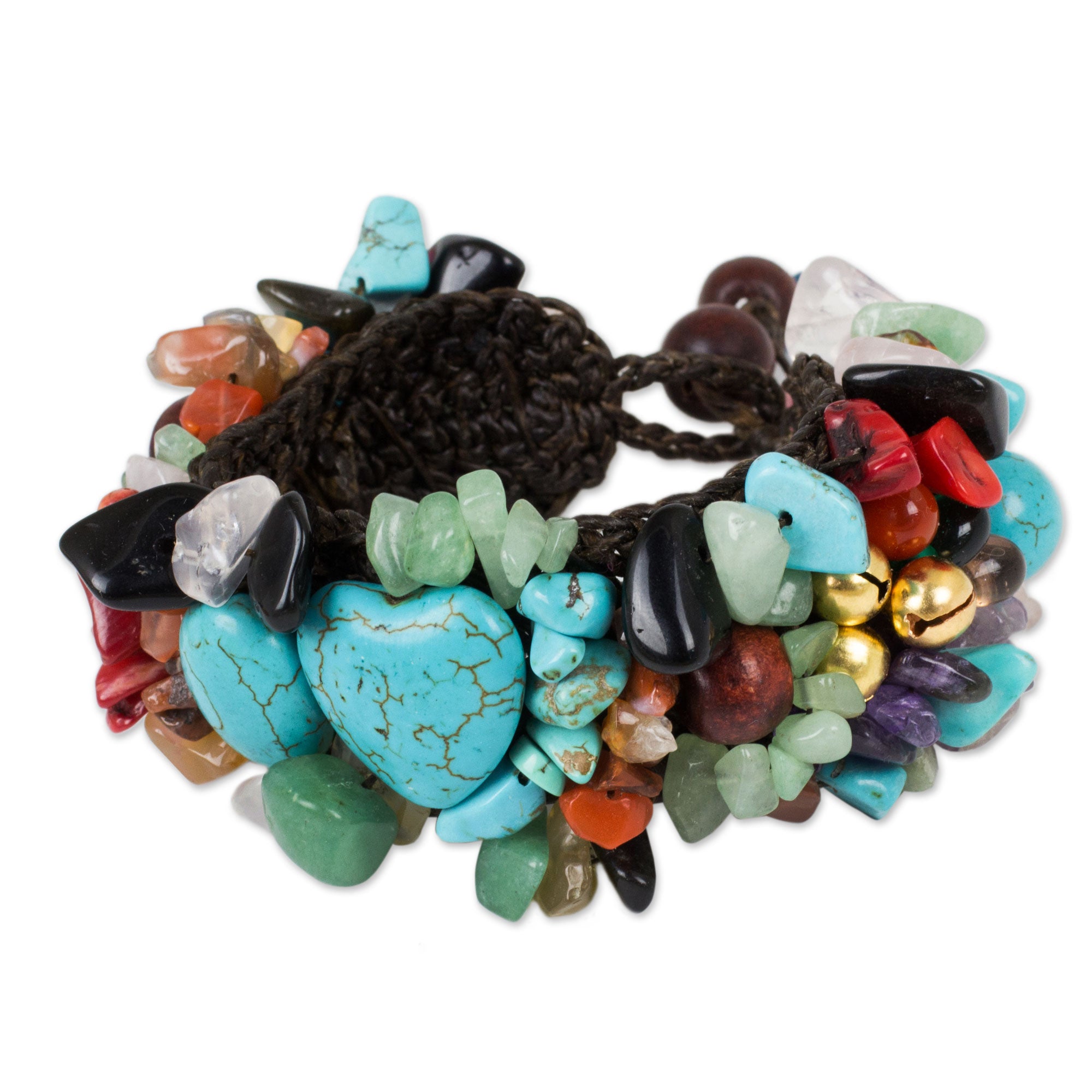 Premium Festive Heart Beaded Bracelet - Handmade in Thailand