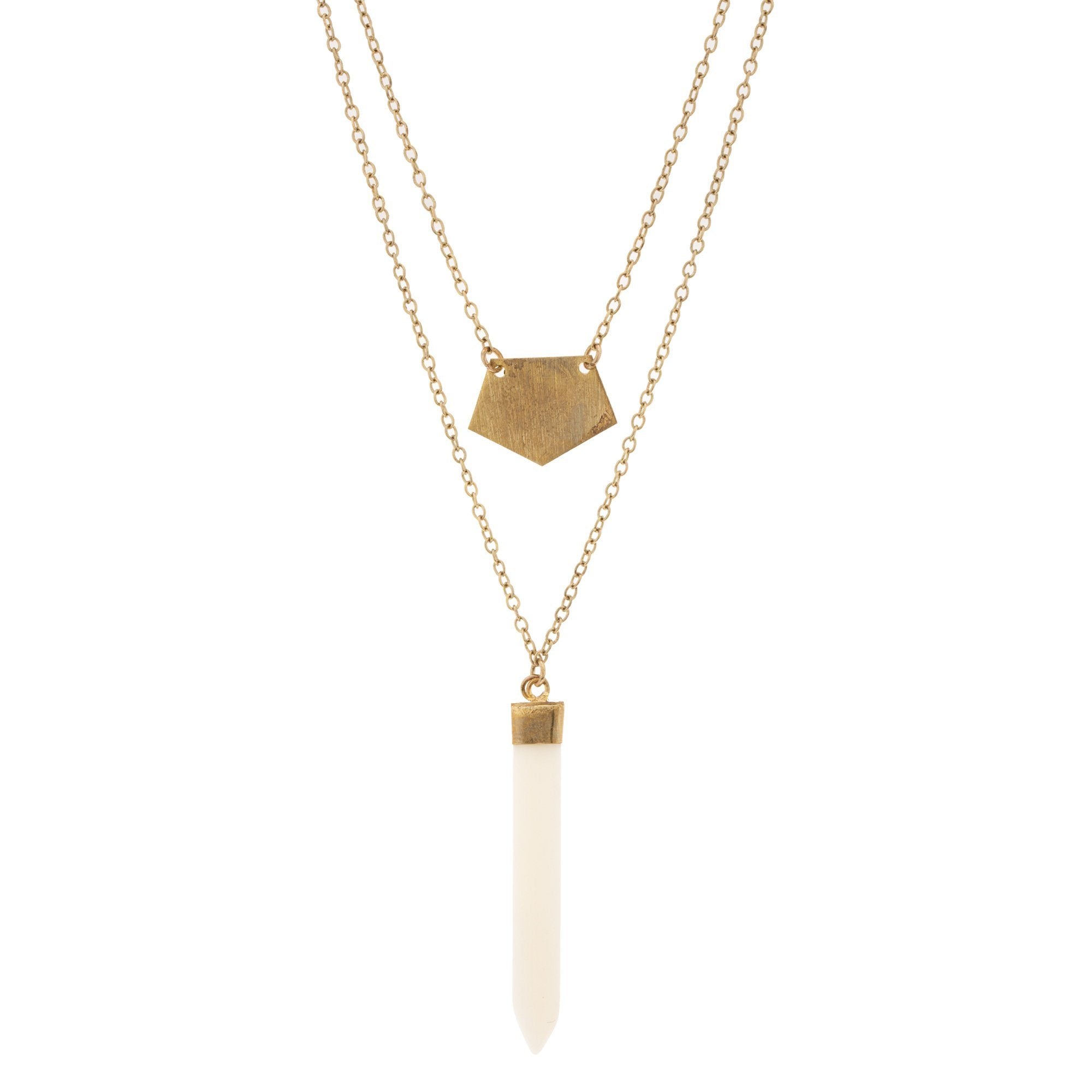 Premium Layered Spike Necklace - Handcrafted Fair-Trade Jewelry