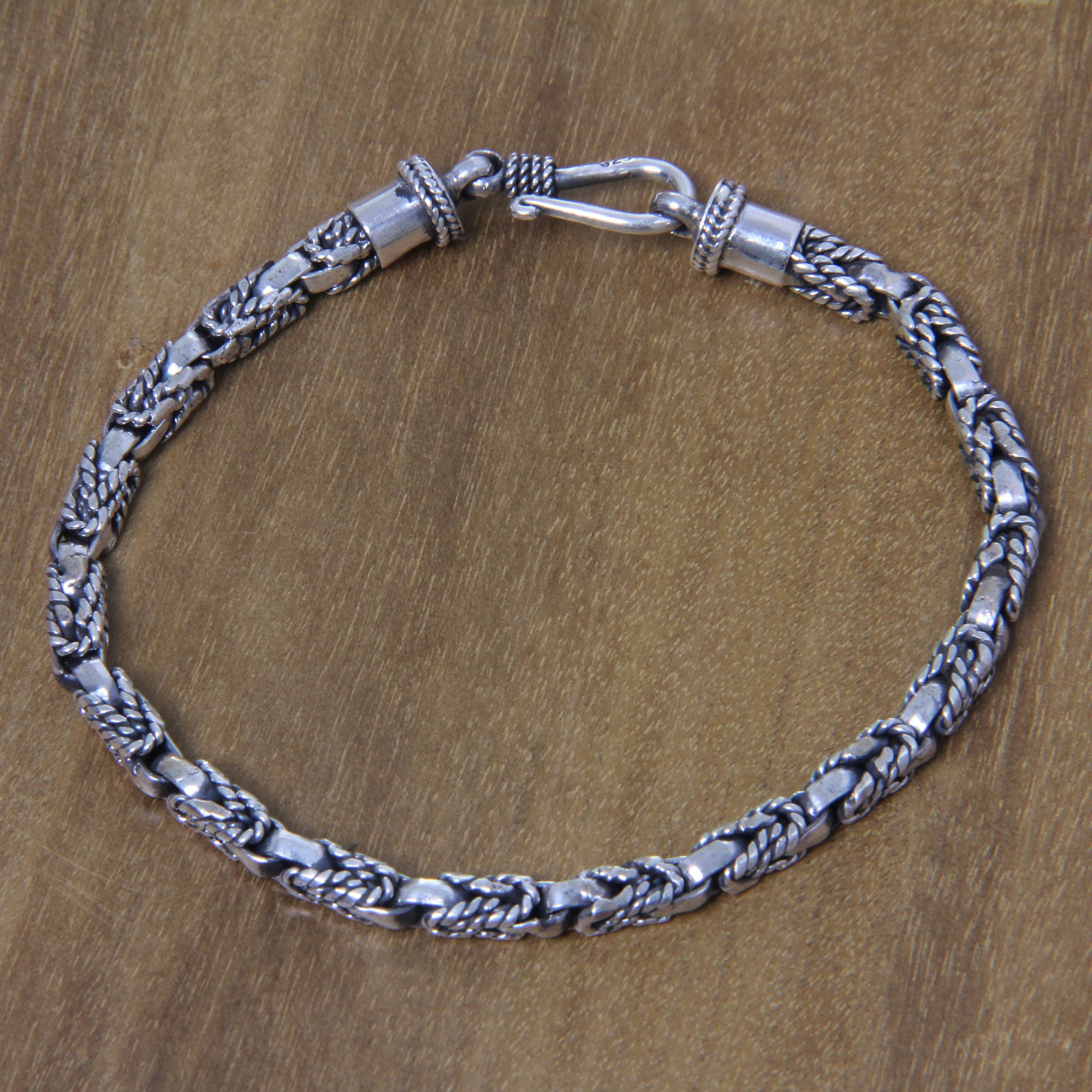 Premium Sterling Silver Sinnet Chain Bracelet - Handcrafted Elegance