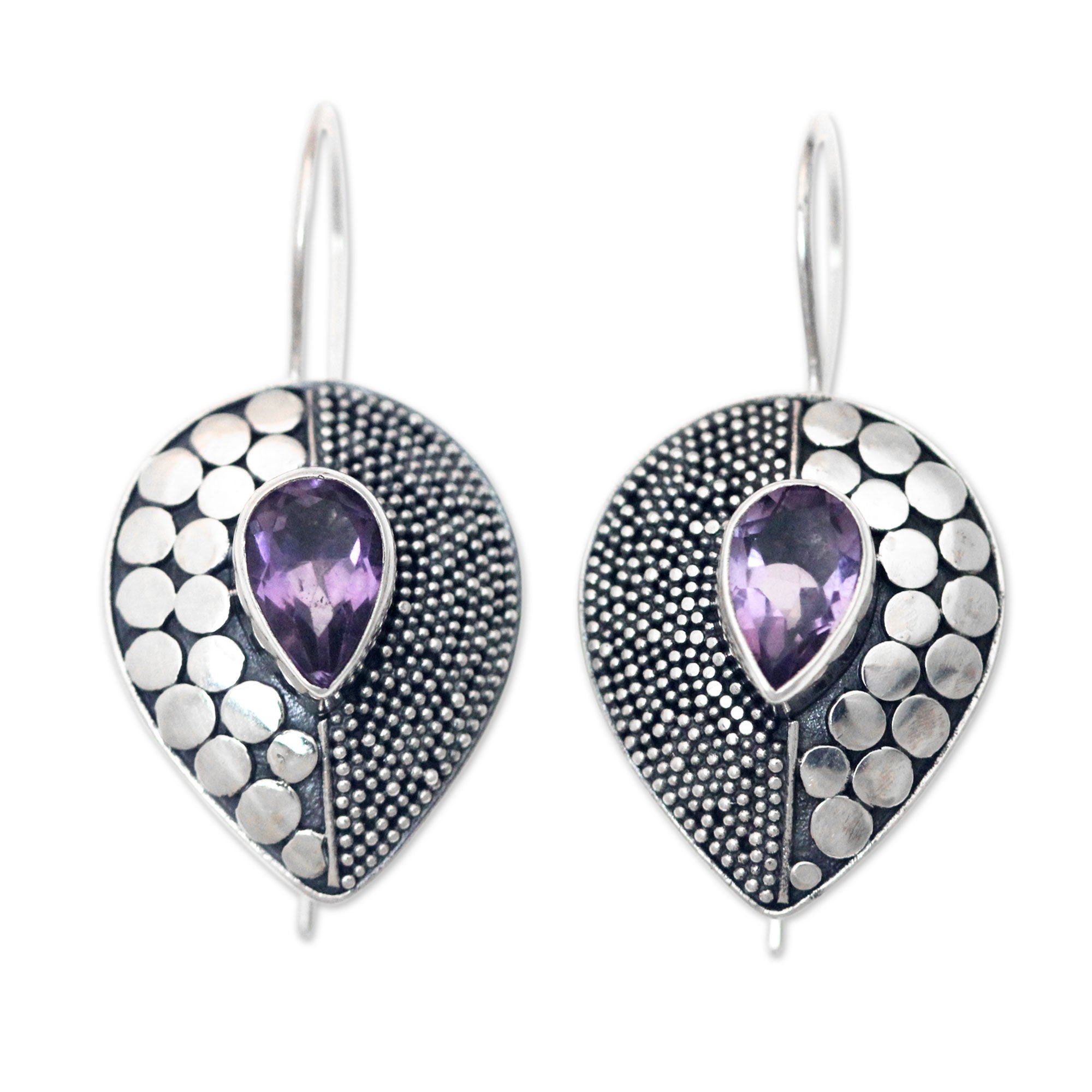Premium Violet Sincerity Amethyst Drop Earrings - Handcrafted Elegance