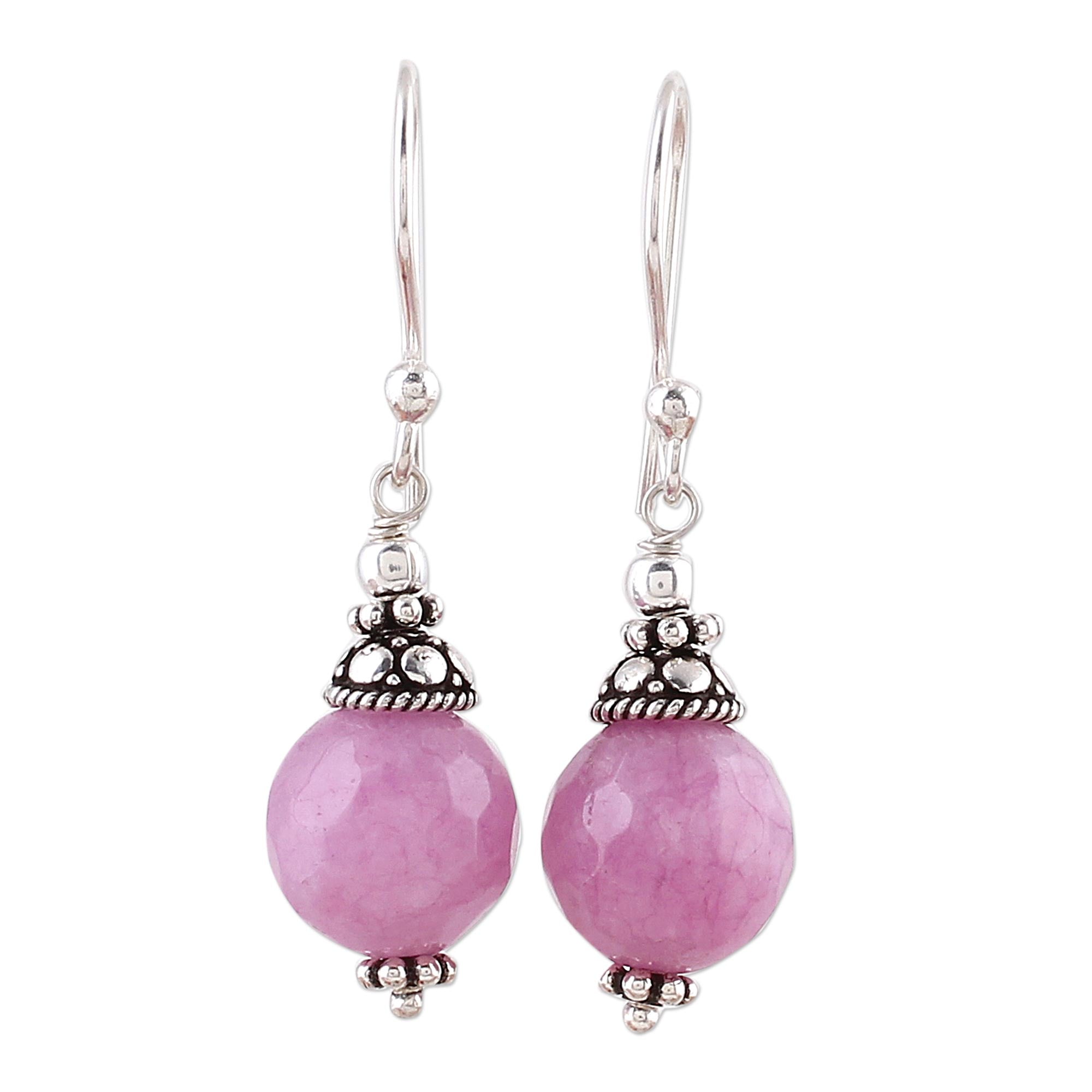 Premium Pink Aventurine & Sterling Silver Dangle Earrings