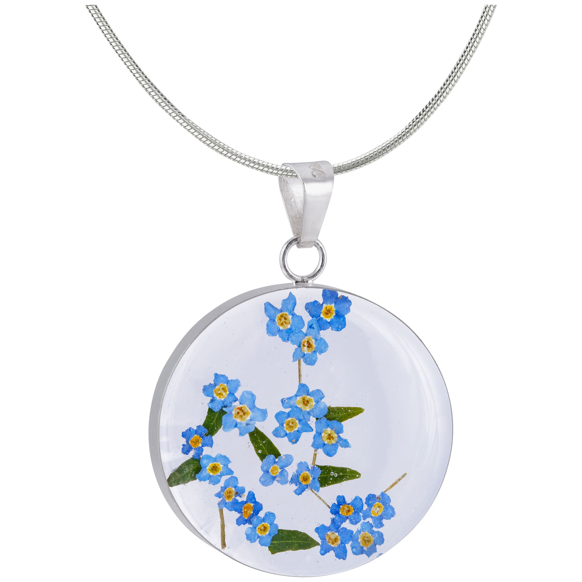 Premium Forget-Me-Not Sterling Silver Necklace - Ultimate Love Keepsake