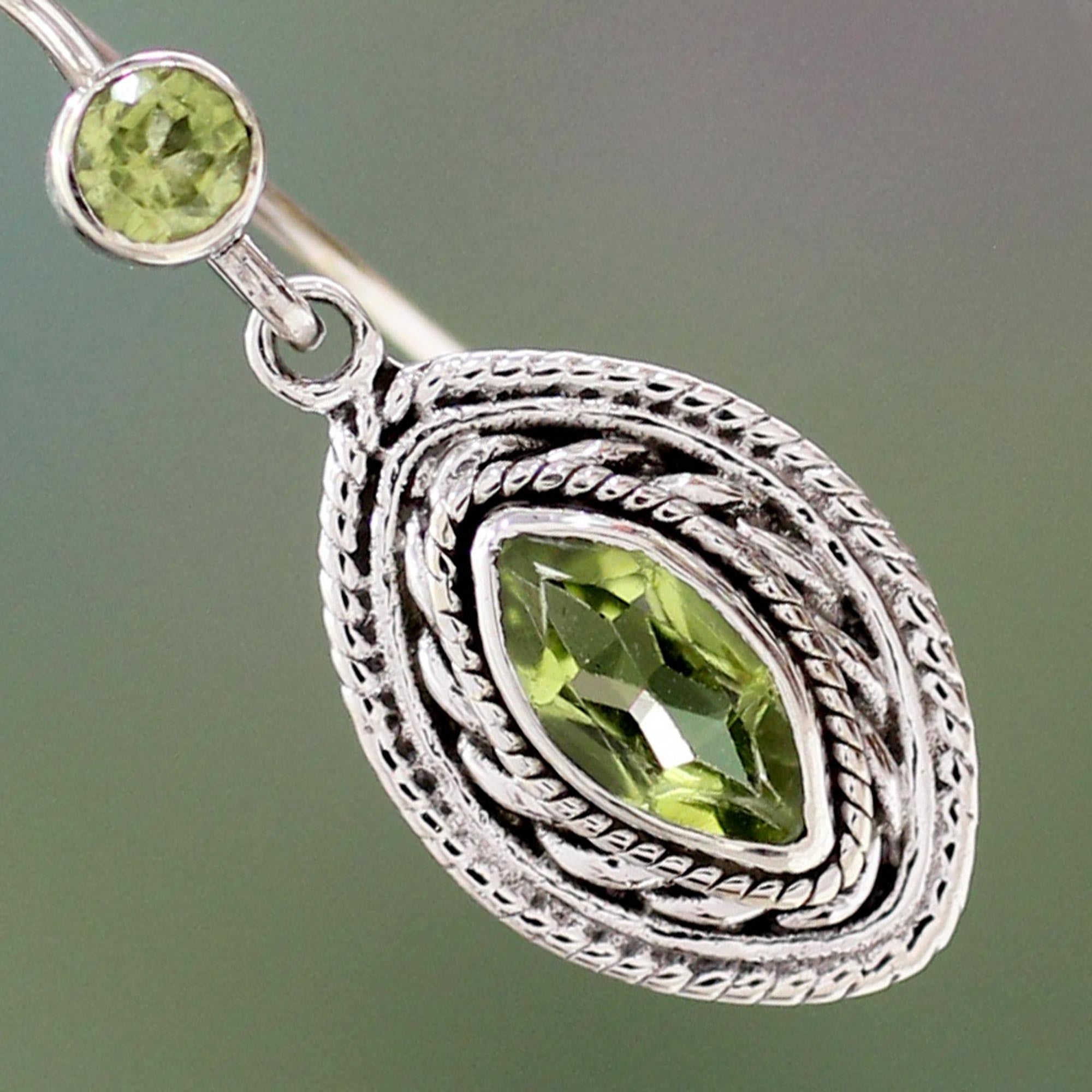 Premium Springtime Muse Peridot Dangle Earrings - Ultimate Elegance