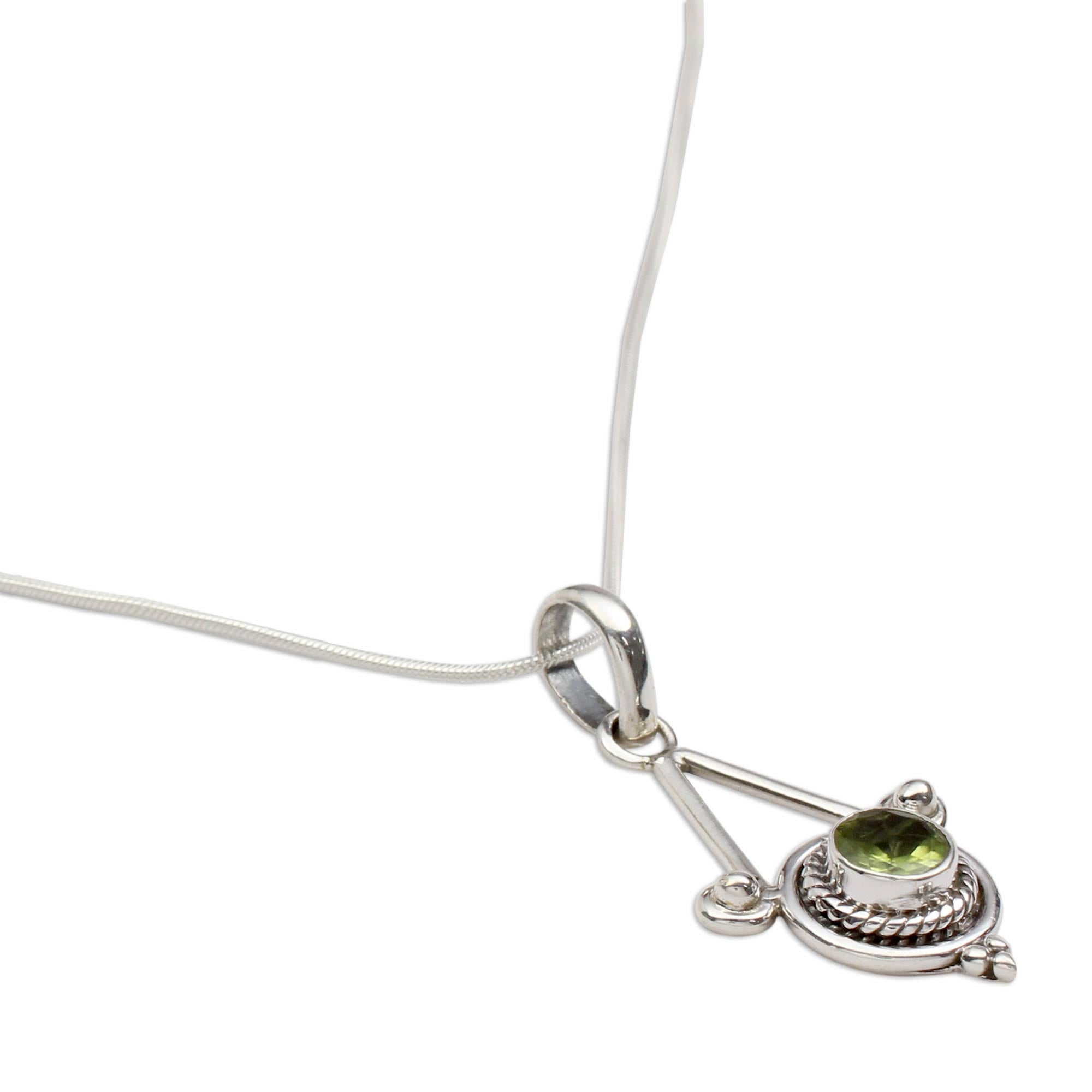 Premium Peridot Pendant Necklace - Nature's Verdant Elegance