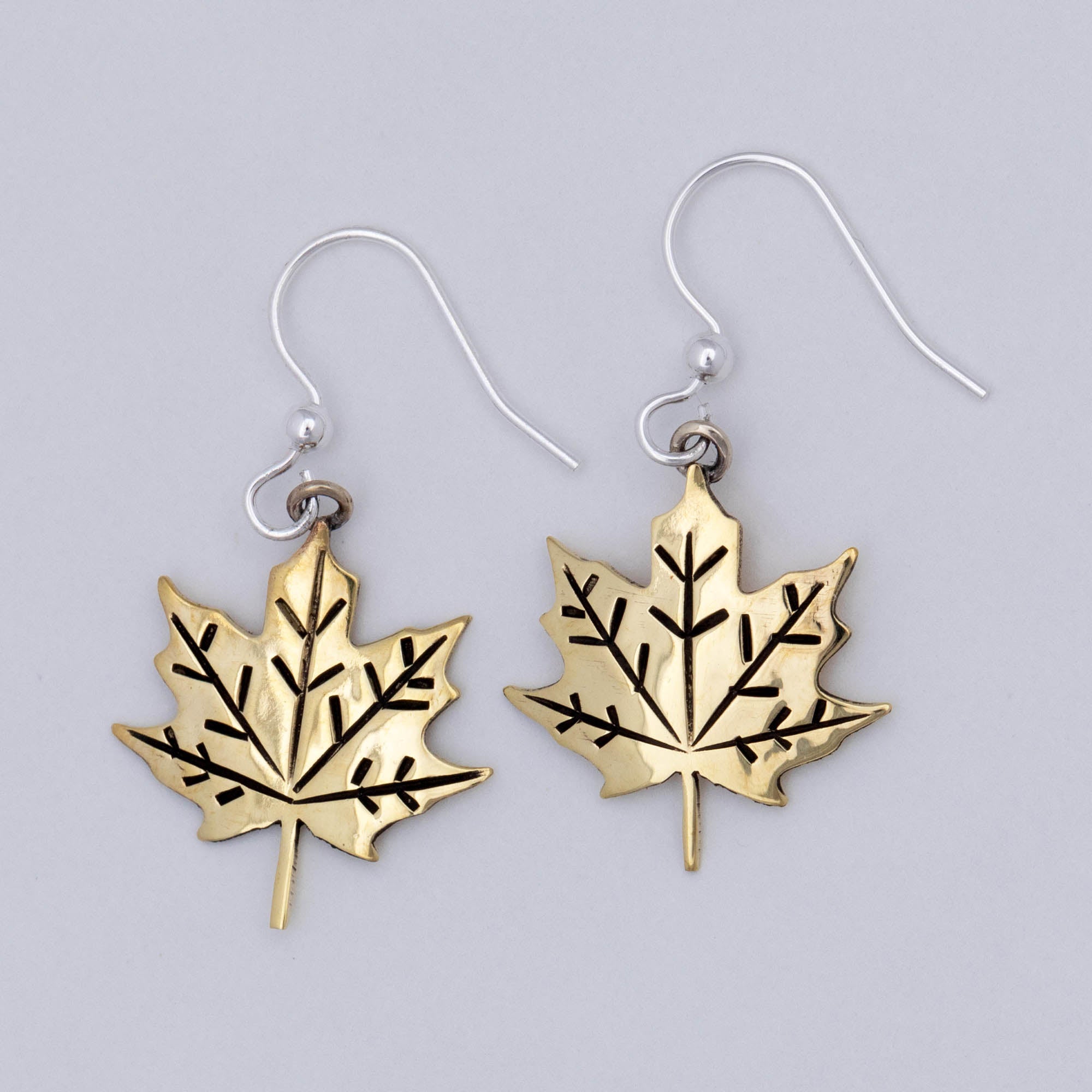 Premium Mixed Metal Falling Leaf Earrings - Ultimate Nature-Inspired Jewelry