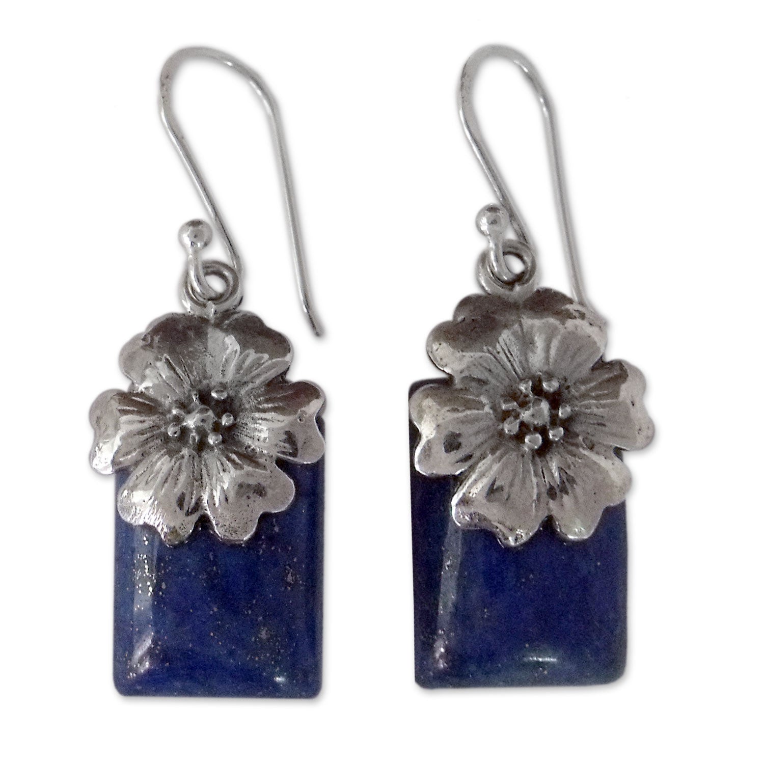 Premium Blue Lily Fair Trade Sterling Silver & Lapis Lazuli Earrings