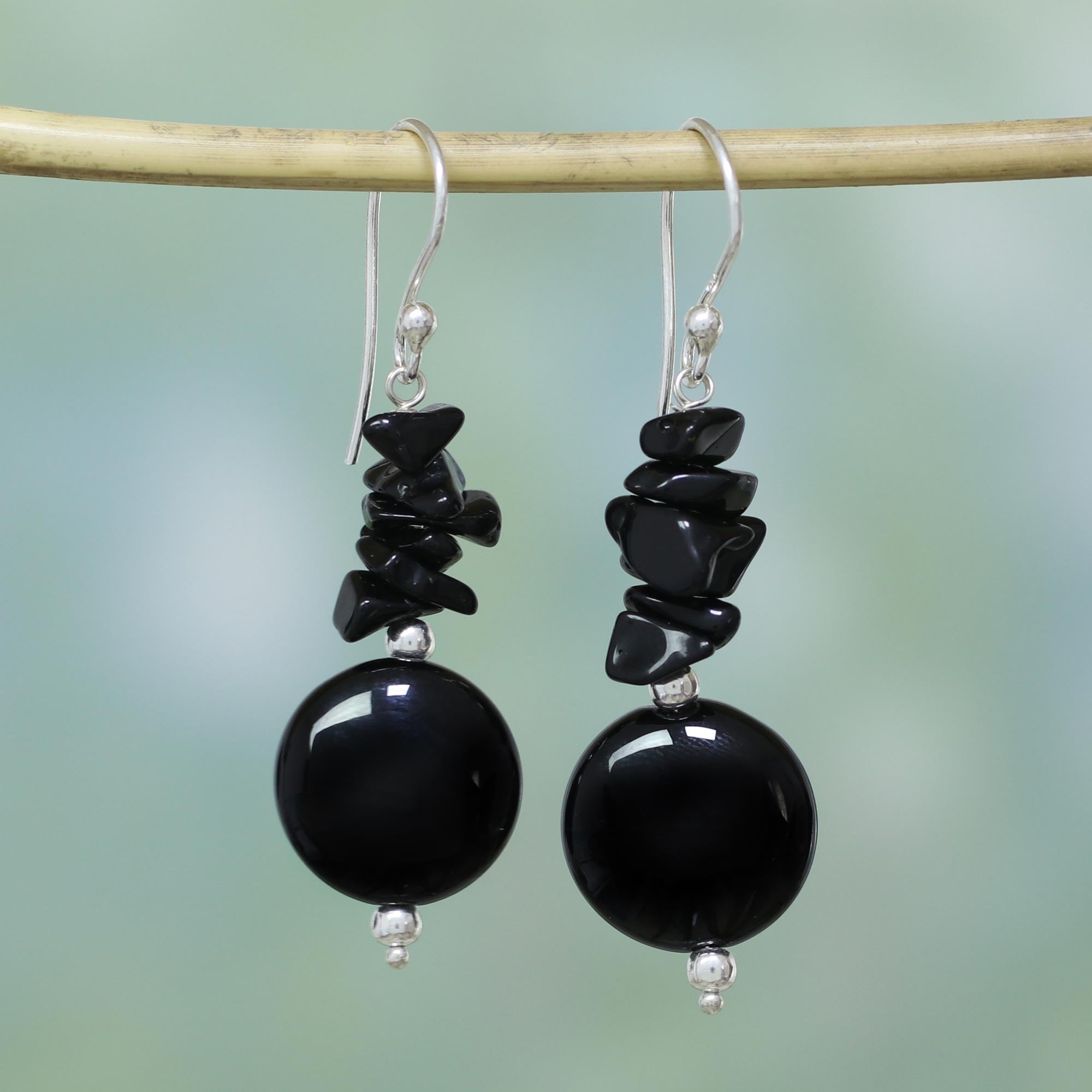 Premium Midnight Charm Sterling Silver Earrings