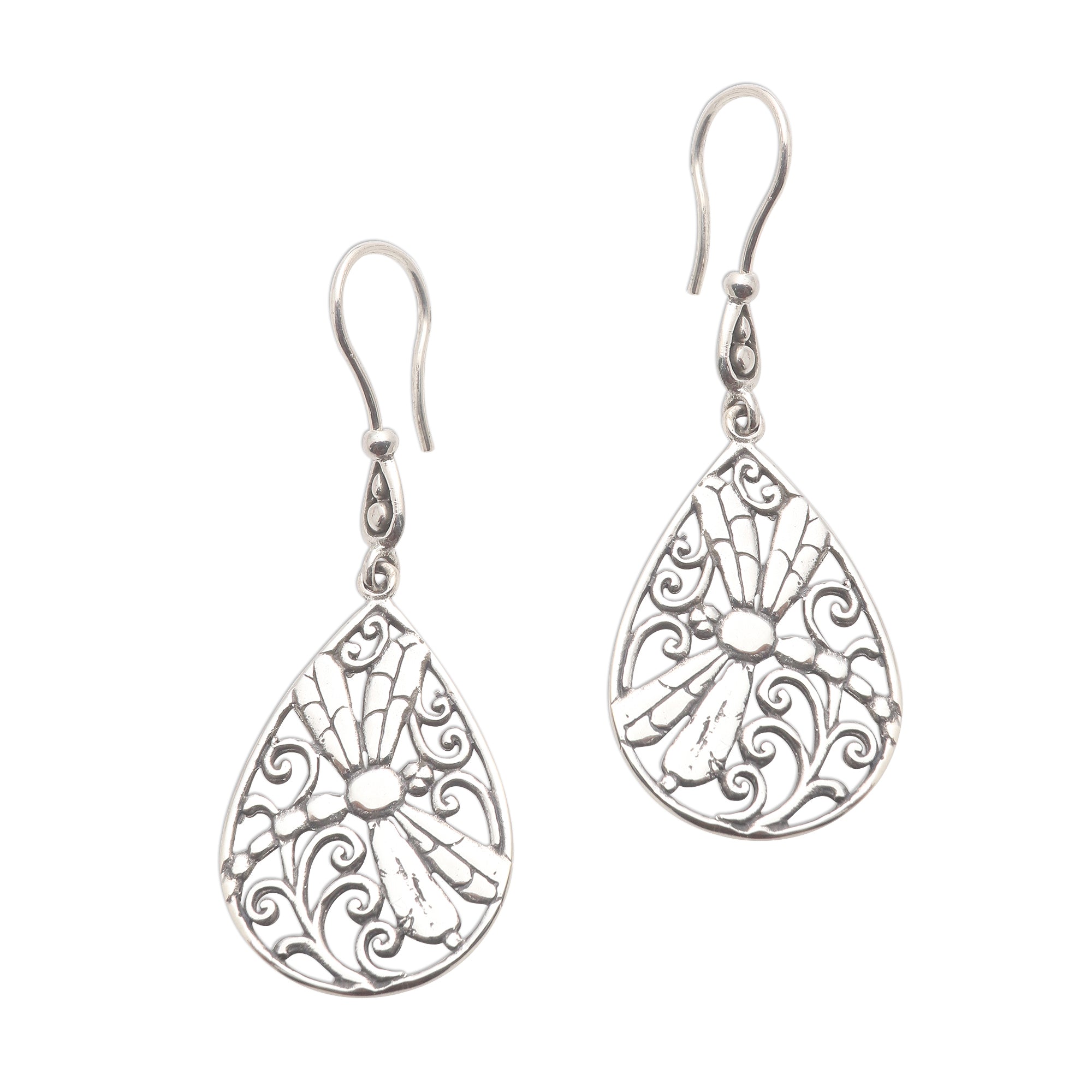 Premium Dragonfly Breeze Sterling Silver Earrings - Handcrafted in Bali