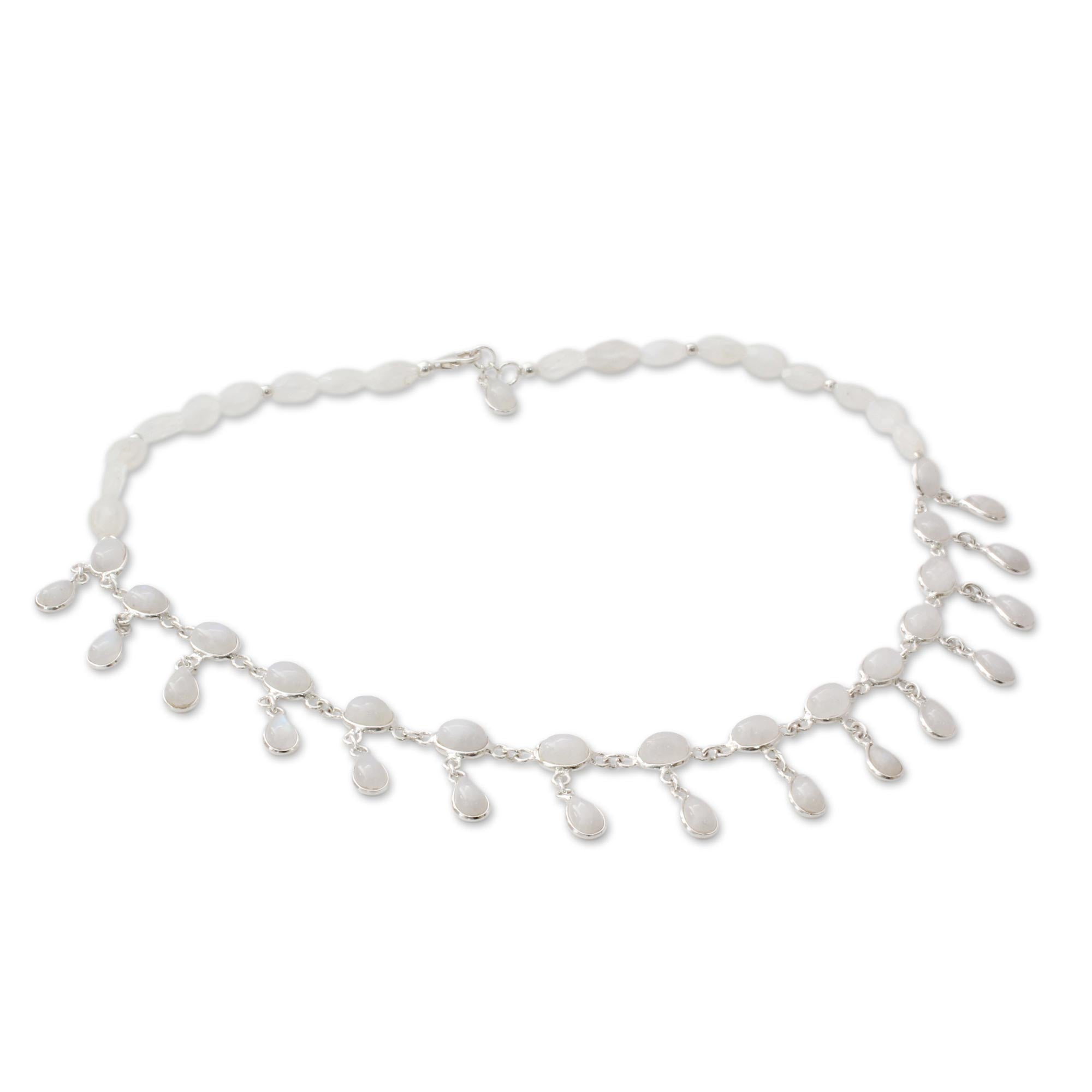 Premium Moonstone & Silver Elegance Necklace