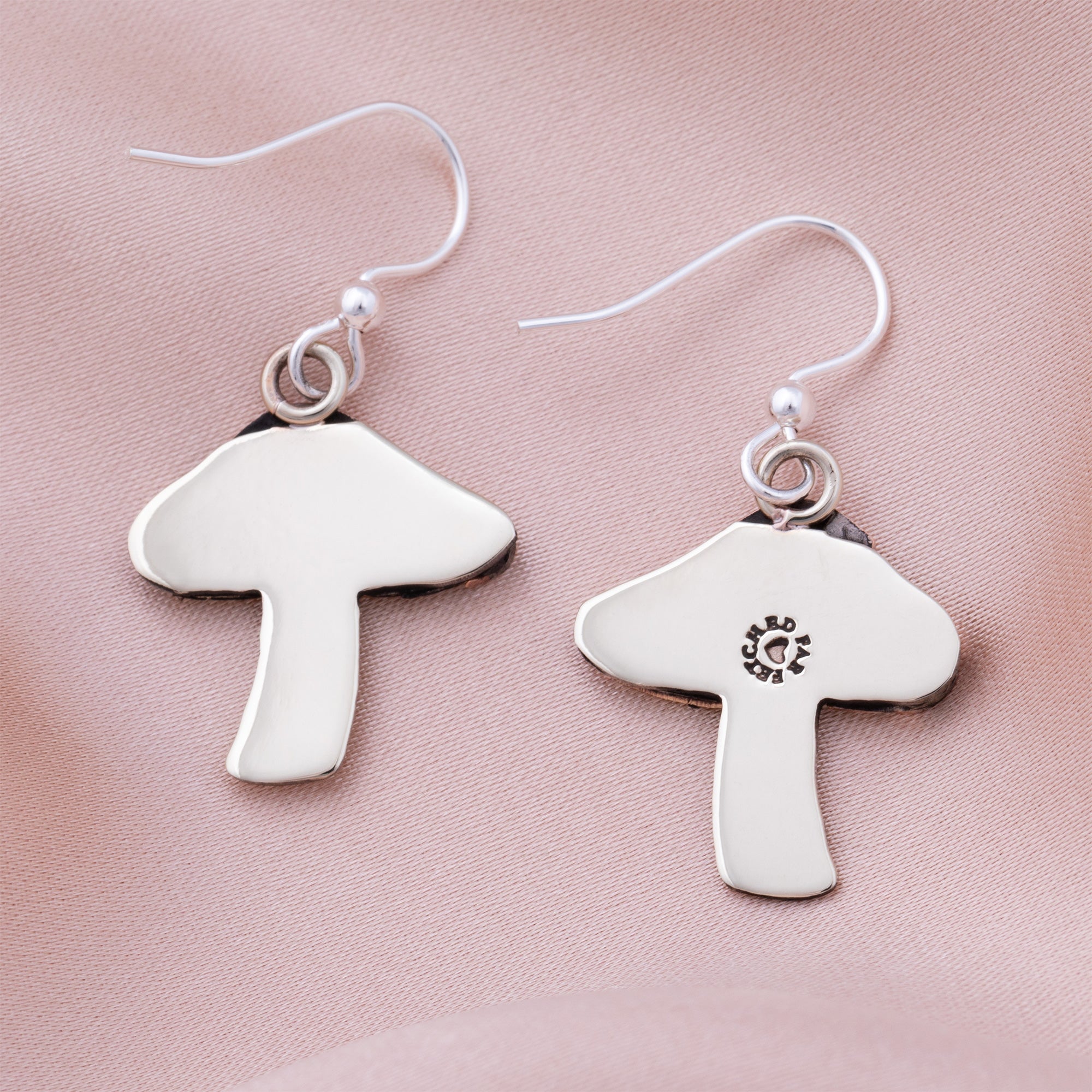 Premium Mixed Metal Whimsical Mushroom Earrings