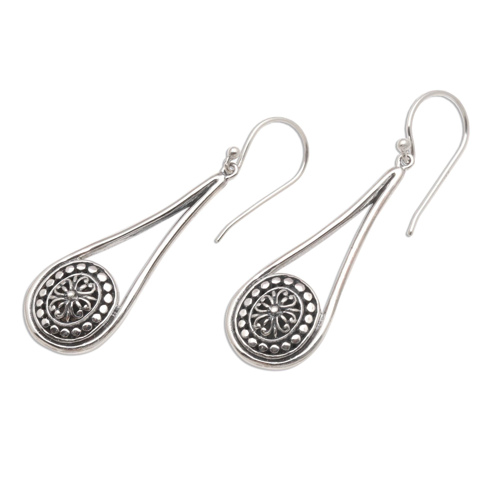 Premium Bali Jawan Sterling Silver Dangle Earrings - Handcrafted Elegance