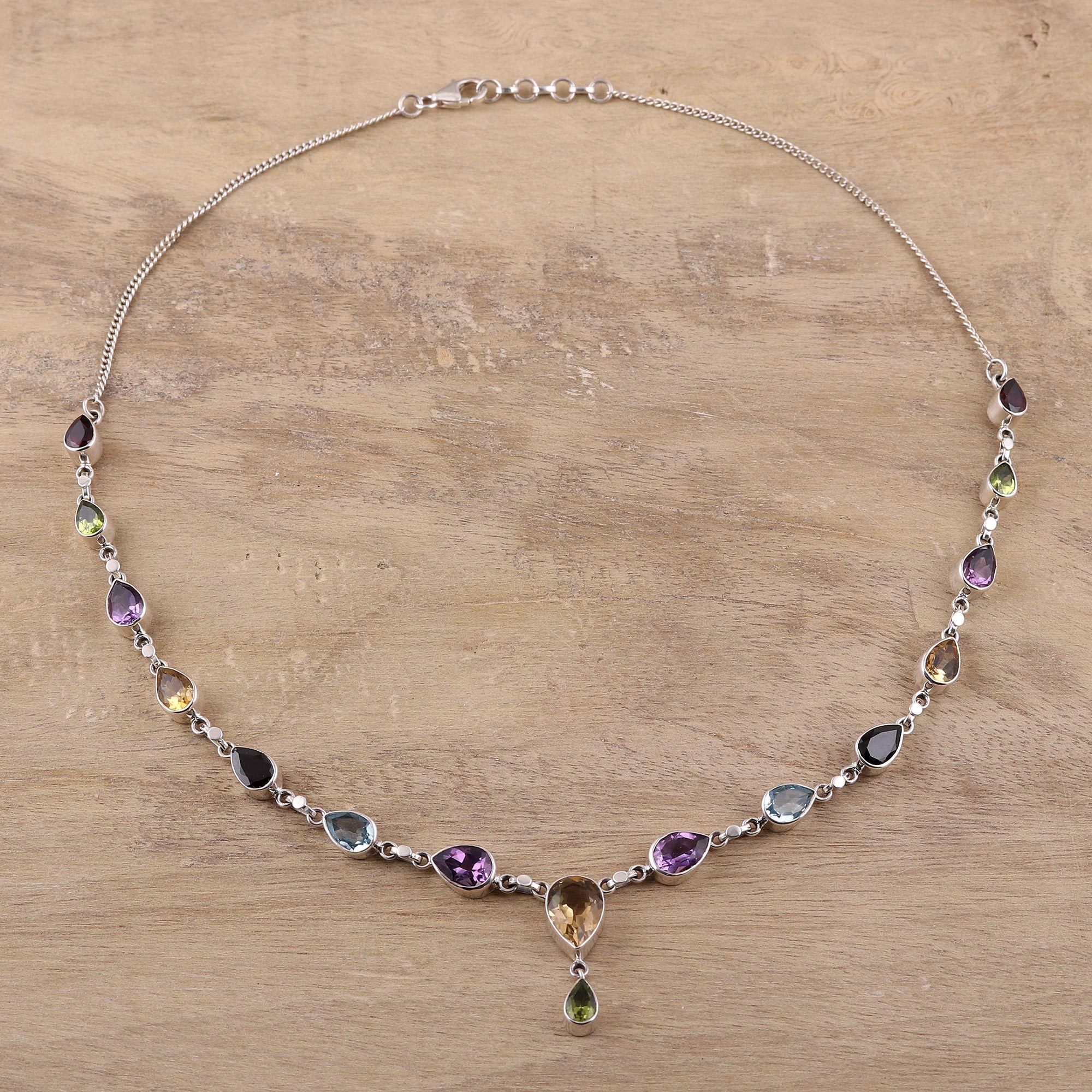 Ultimate Rainbow Bliss Multi-Gem Necklace