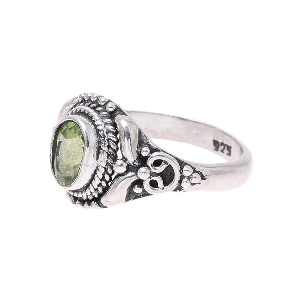 Premium Sterling Silver Peridot Cocktail Ring - August Birthstone Jewelry