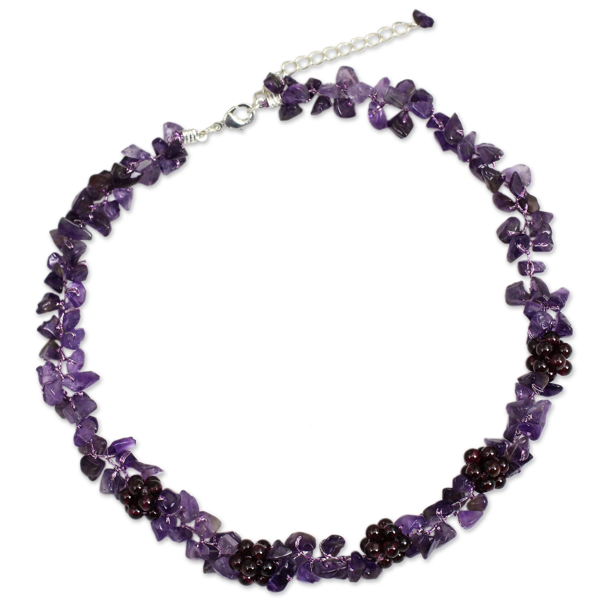 Premium Heaven's Gift Multi-Gem Sterling Silver Necklace - Handmade in Thailand