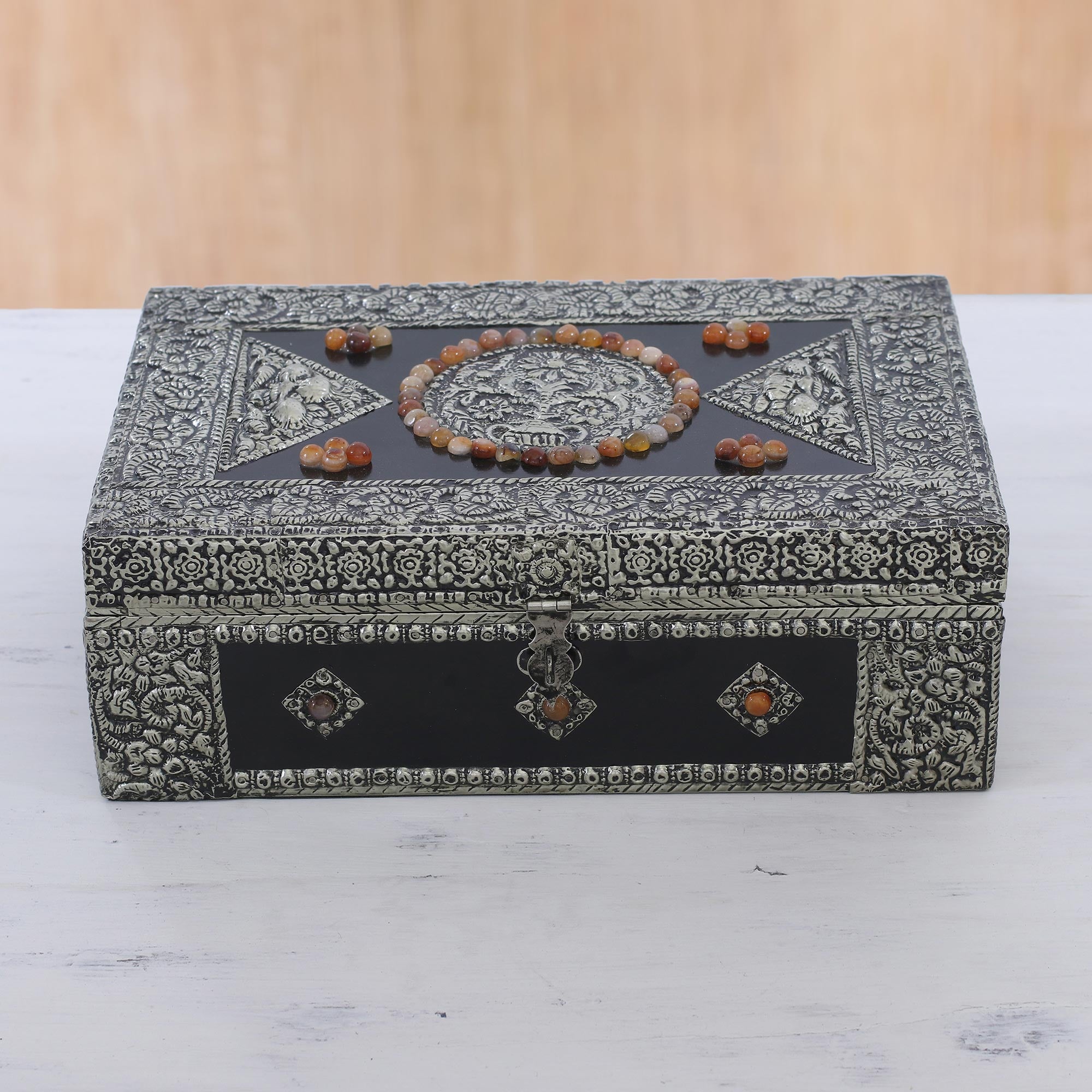 Premium Charisma Brass Jewelry Box - Handcrafted Luxury