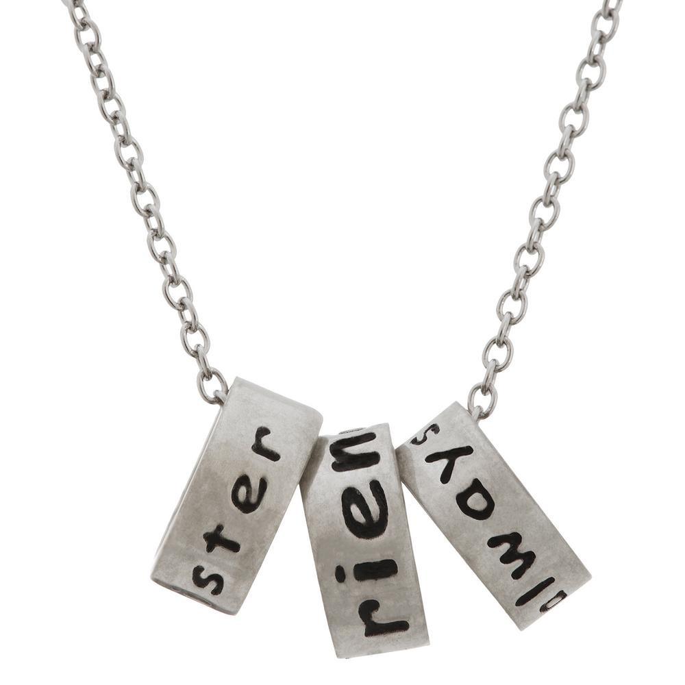 Premium Sisters & Friends Forever Necklace - Pewter