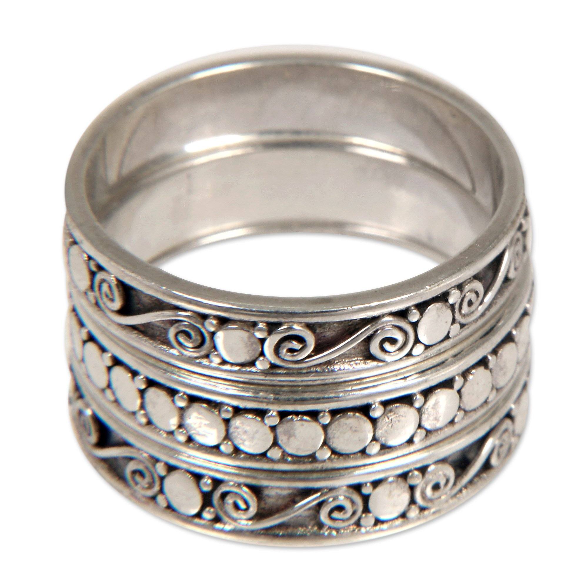 Premium Handmade Sterling Silver Stacking Rings Set