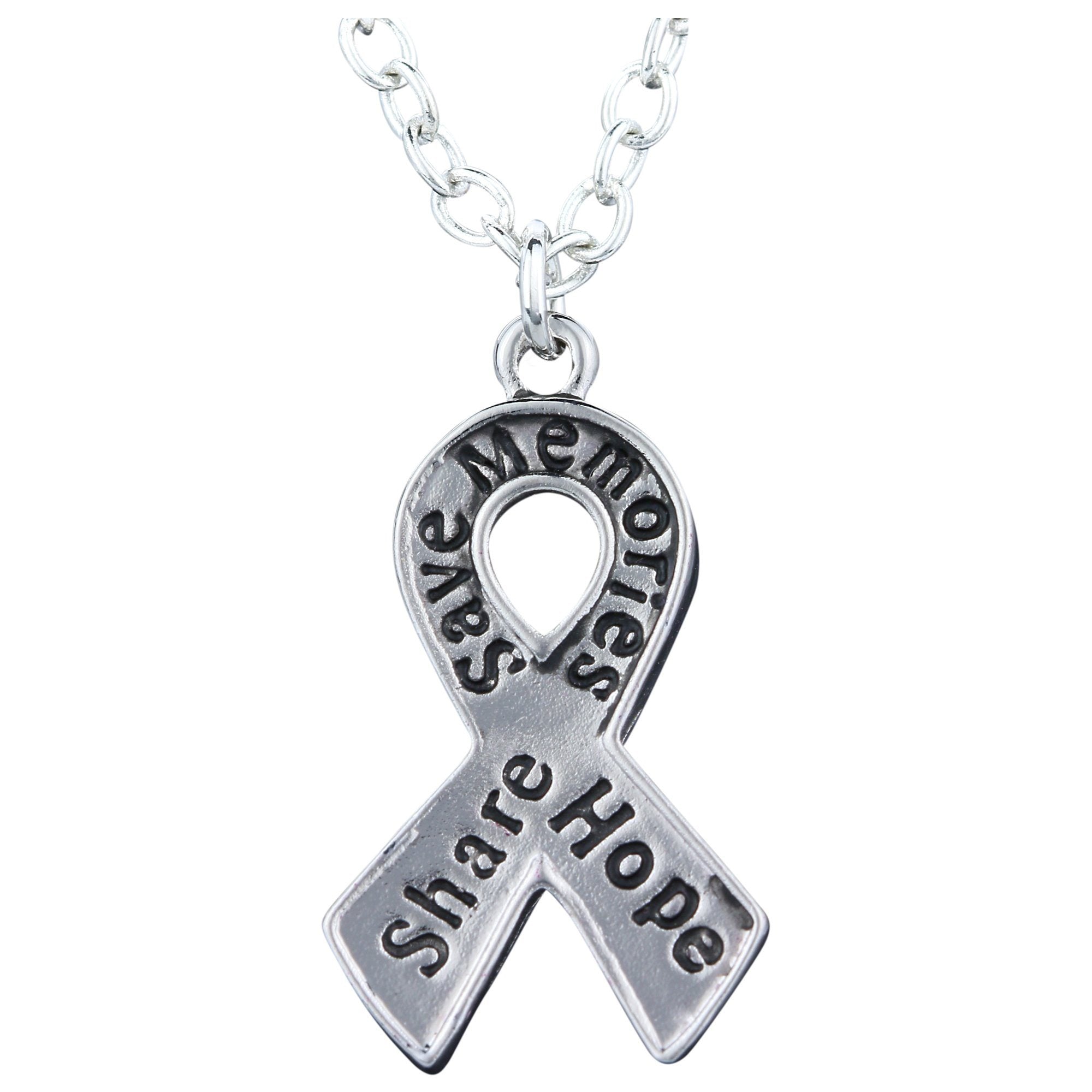 Premium Alzheimer's Awareness Necklace - Save Memories, Share Hope