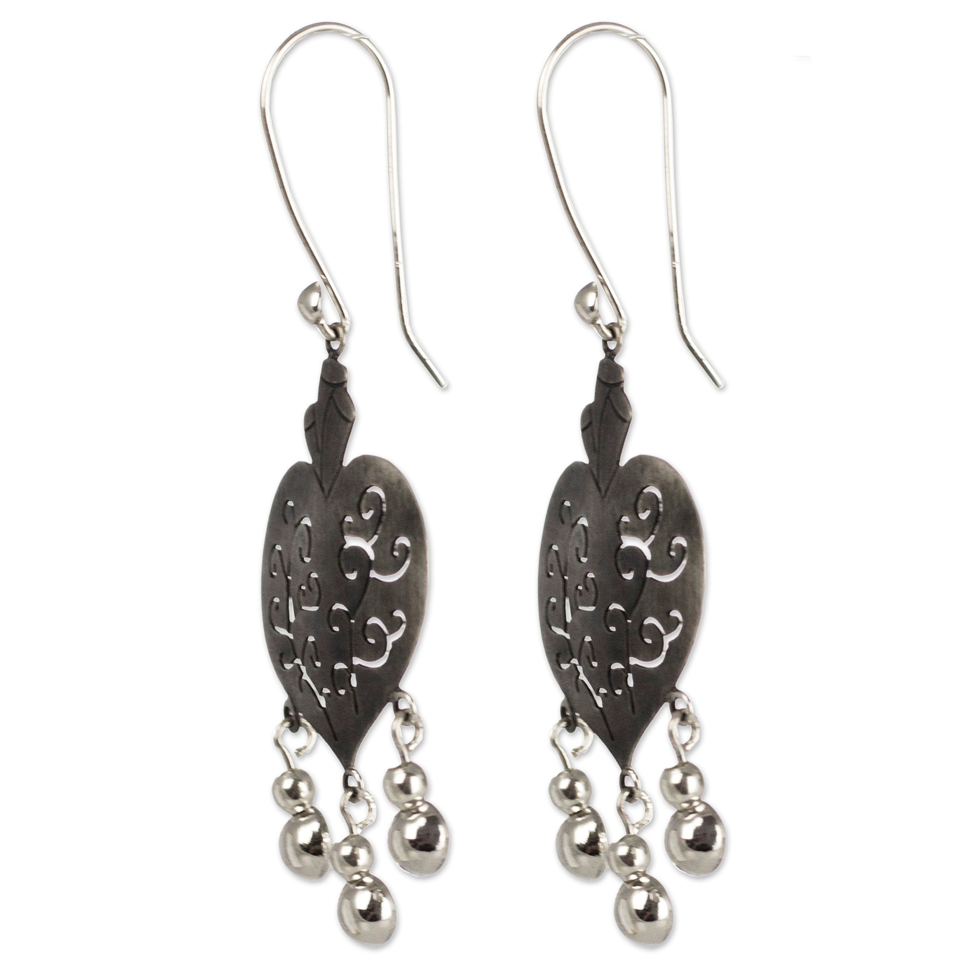 Premium Heart Artisan Earrings - Handcrafted Taxco Sterling Silver Jewelry