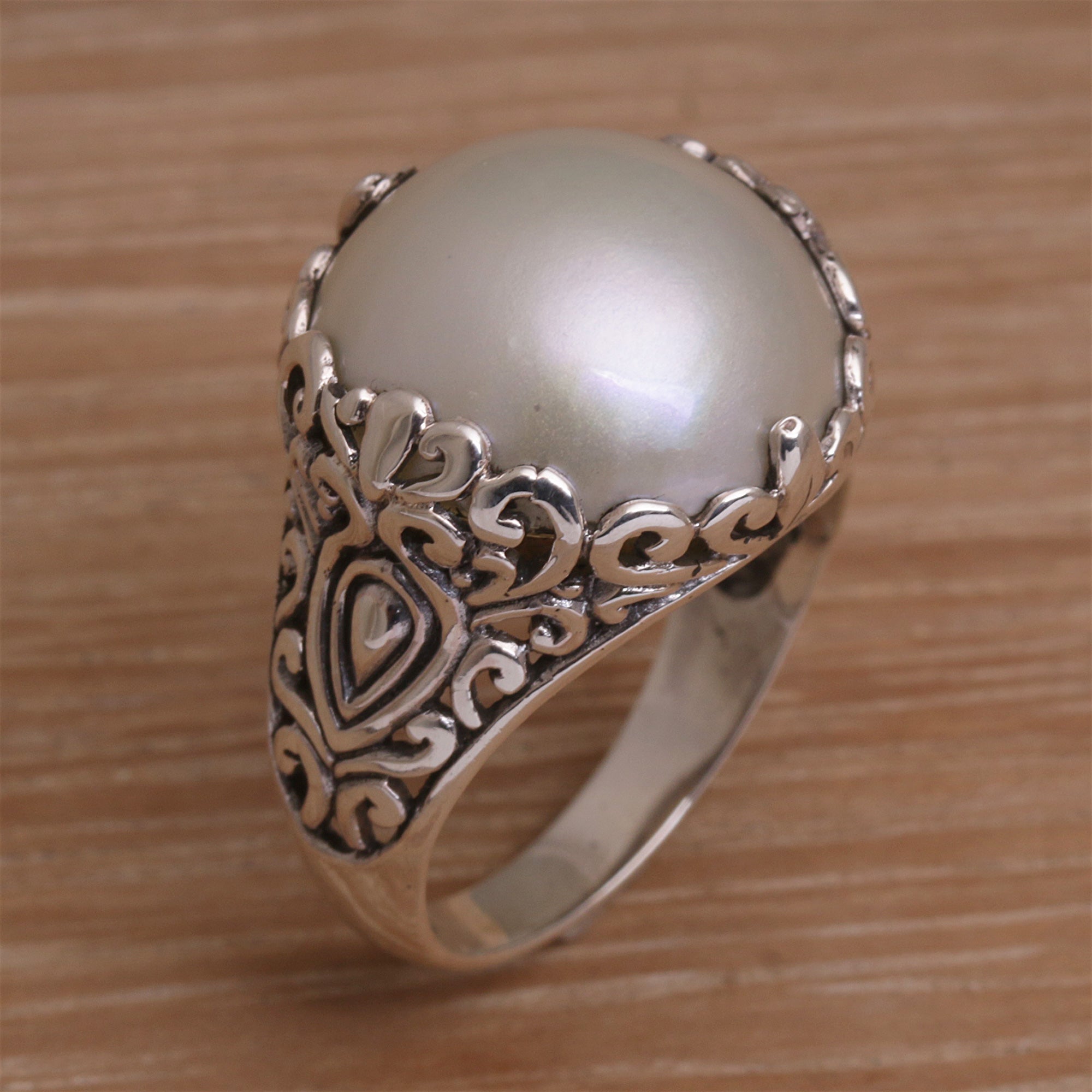 Ultimate Palatial Dreams Pearl Cocktail Ring - Premium Handcrafted Elegance