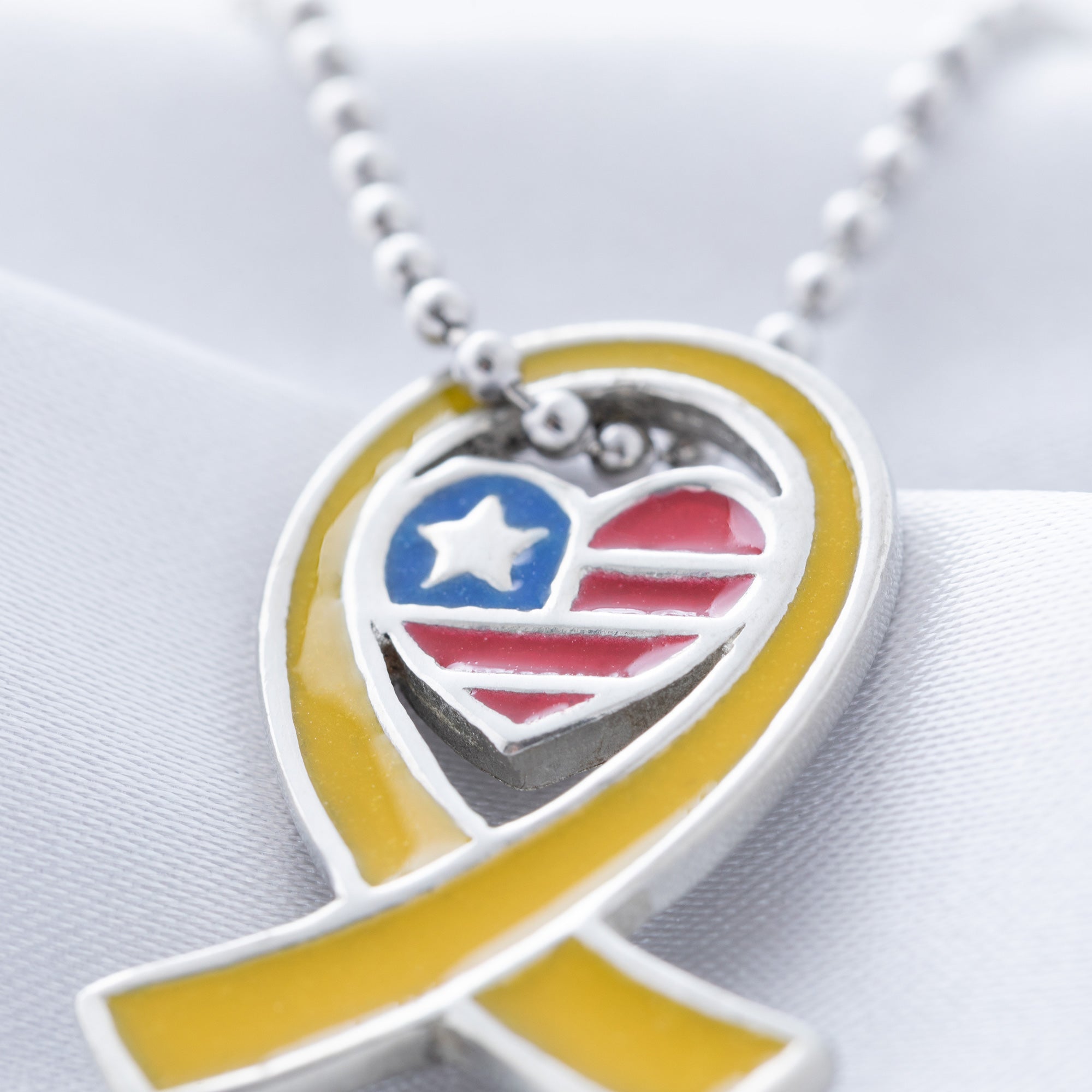 Premium Yellow Ribbon Necklace - America in My Heart