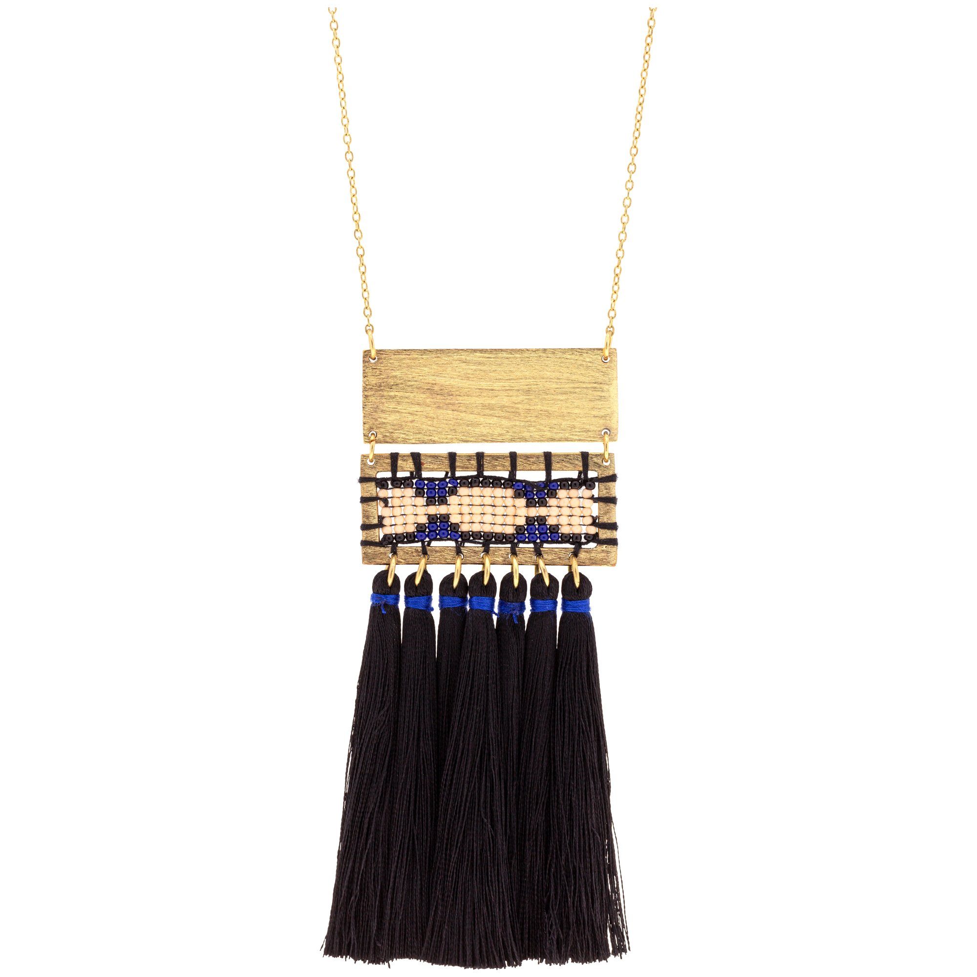 Premium Boho Tassel & Bead Statement Necklace