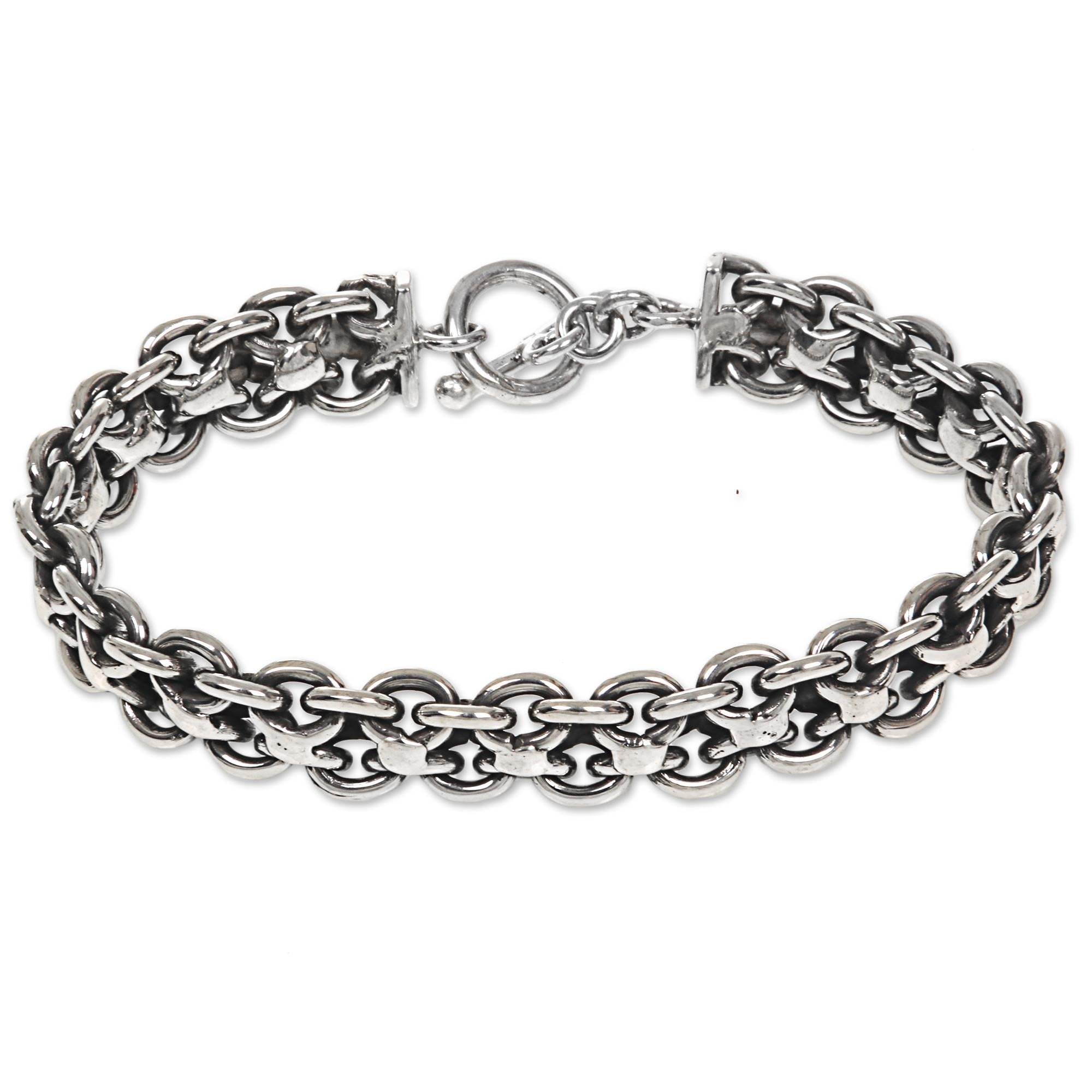 Premium Sterling Silver Ancient History Link Bracelet